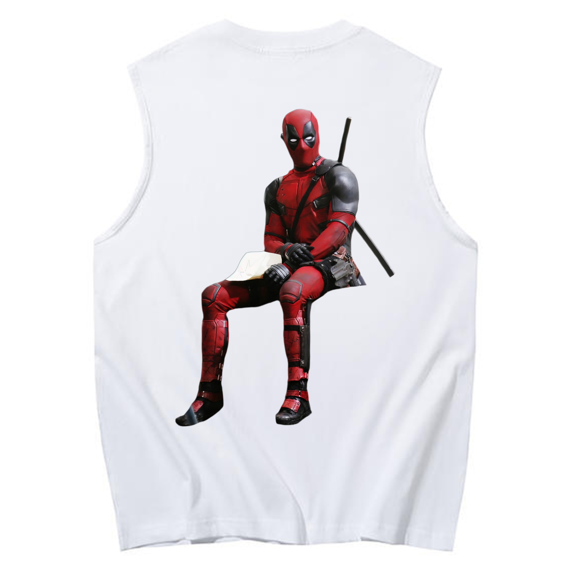 （画像用） Deadpool デッドプール コットン100％タンクトップ（背面プリント）