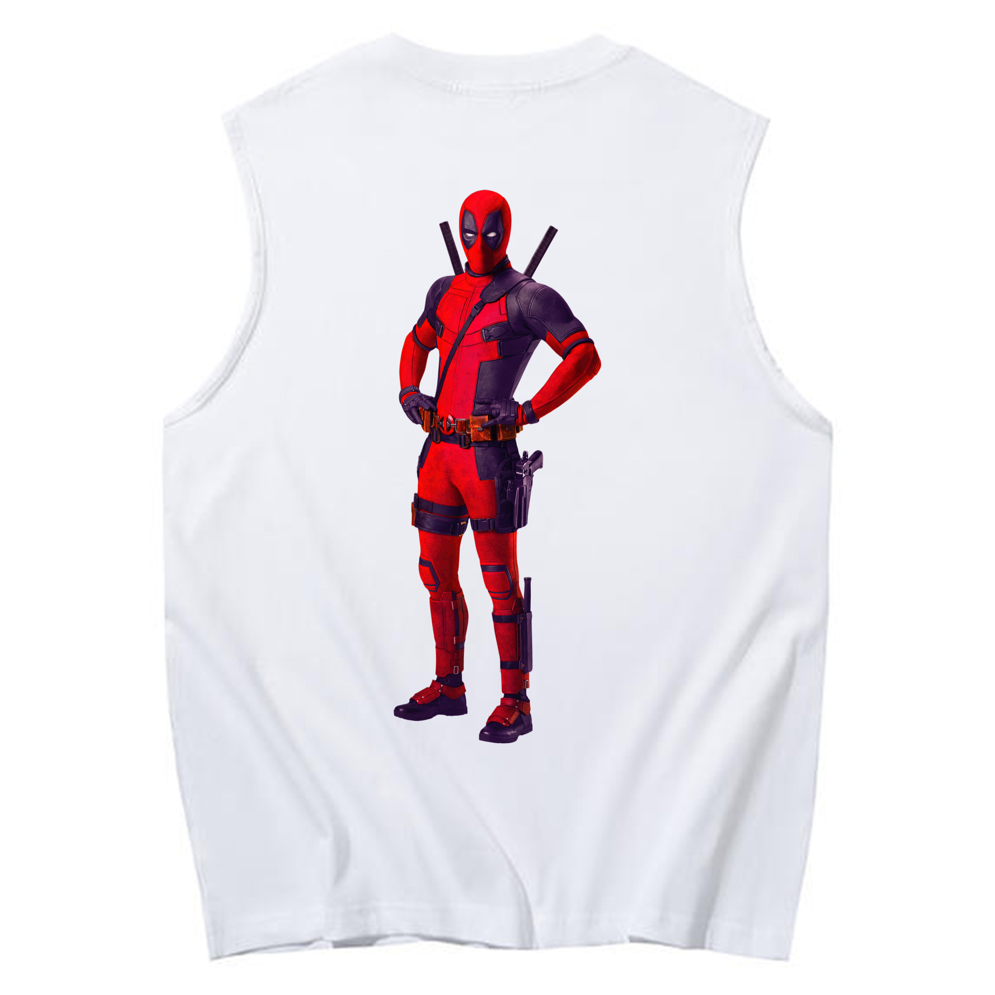 （画像用） Deadpool デッドプール コットン100％タンクトップ（背面プリント）