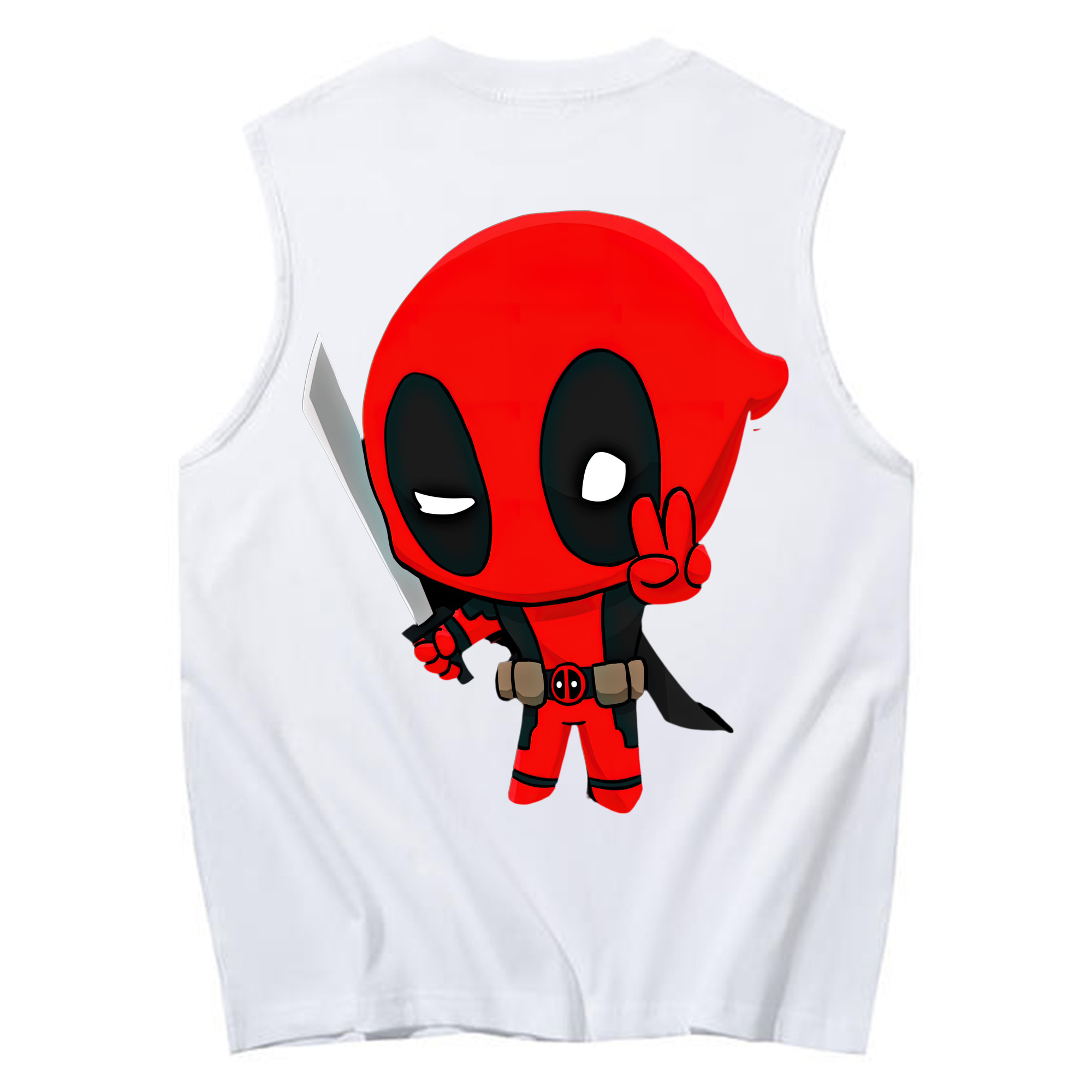 （画像用） Deadpool デッドプール コットン100％タンクトップ（背面プリント）