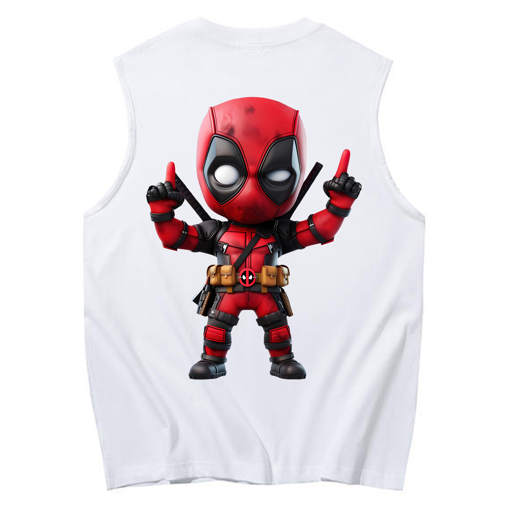 （画像用） Deadpool デッドプール コットン100％タンクトップ（背面プリント）
