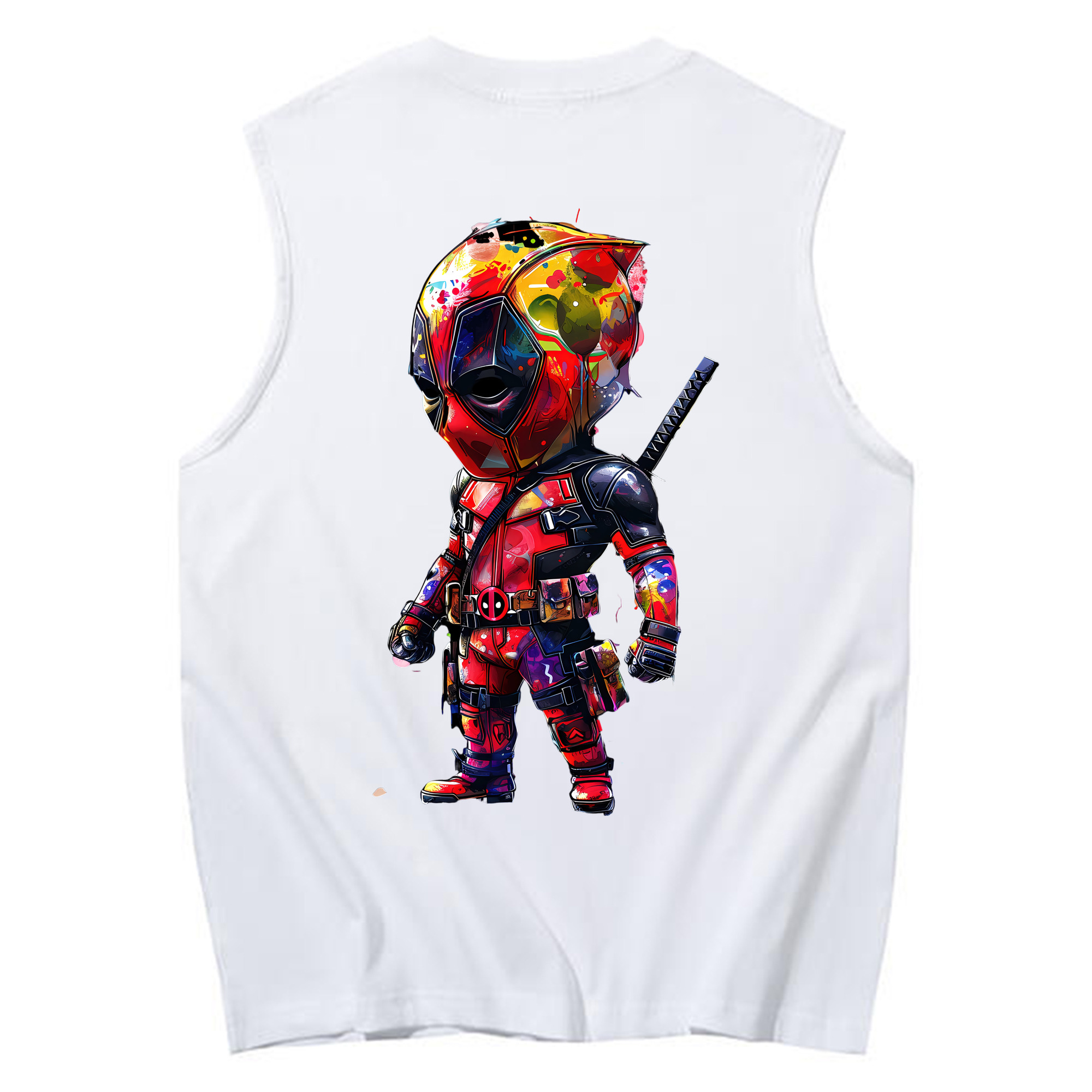（画像用） Deadpool デッドプール コットン100％タンクトップ（背面プリント）