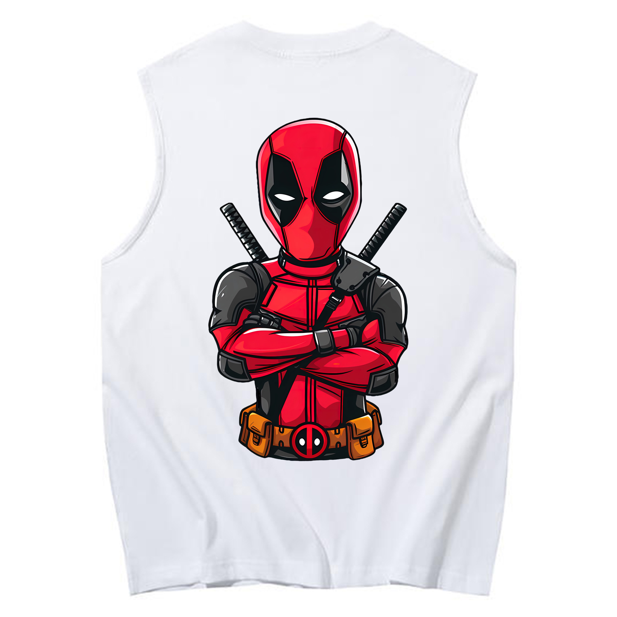 （画像用） Deadpool デッドプール コットン100％タンクトップ（背面プリント）