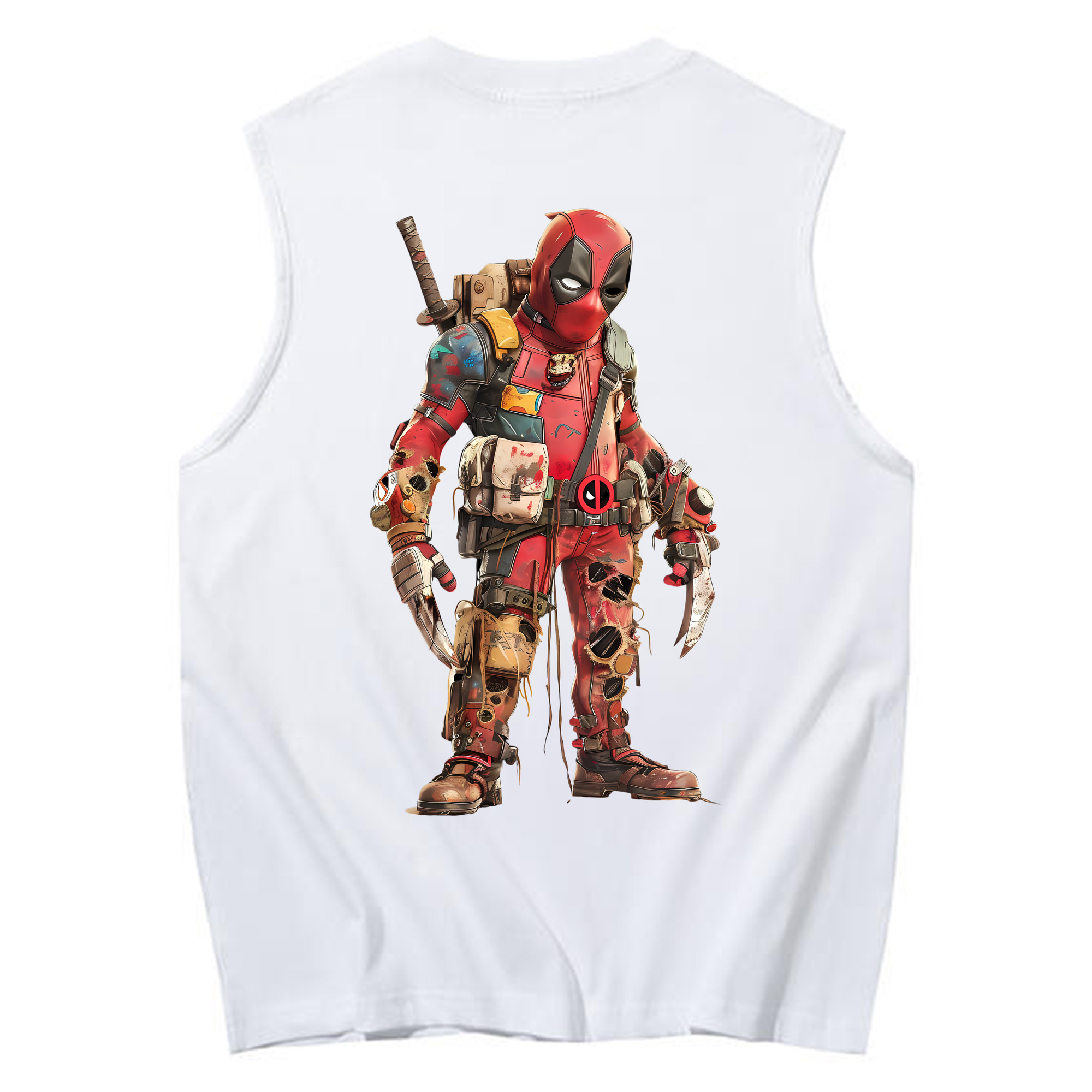 （画像用） Deadpool デッドプール コットン100％タンクトップ（背面プリント）