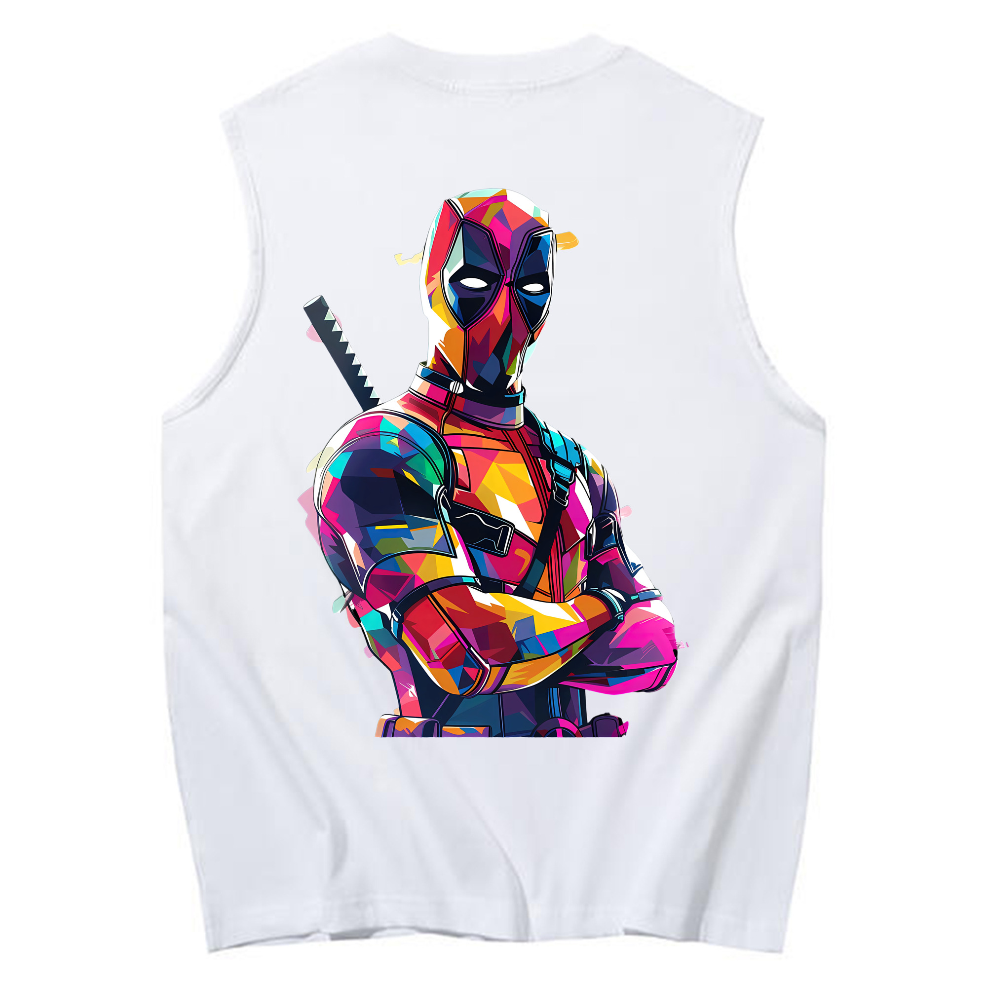 （画像用） Deadpool デッドプール コットン100％タンクトップ（背面プリント）