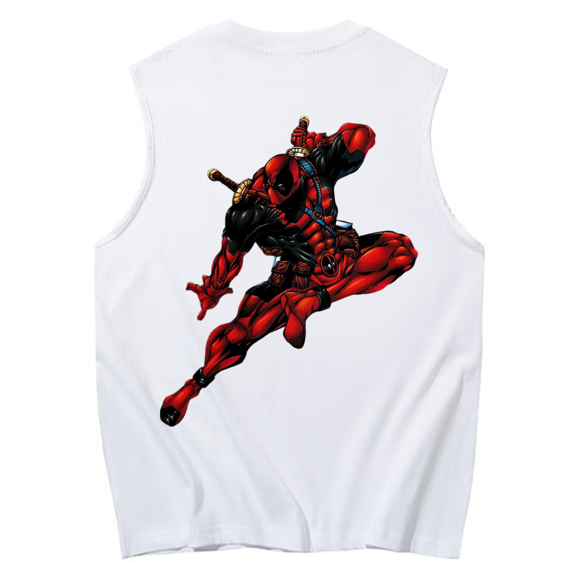 （画像用） Deadpool デッドプール コットン100％タンクトップ（背面プリント）