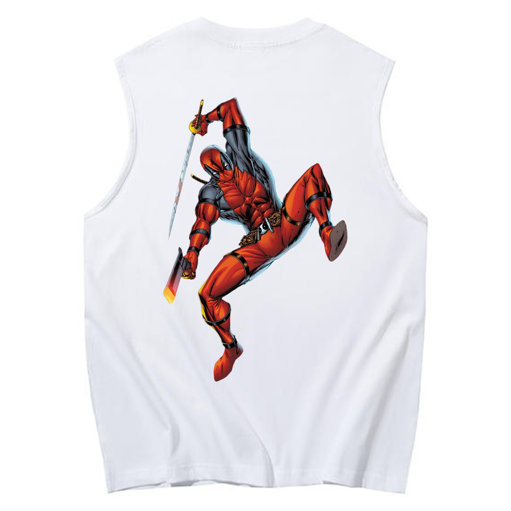 （画像用） Deadpool デッドプール コットン100％タンクトップ（背面プリント）