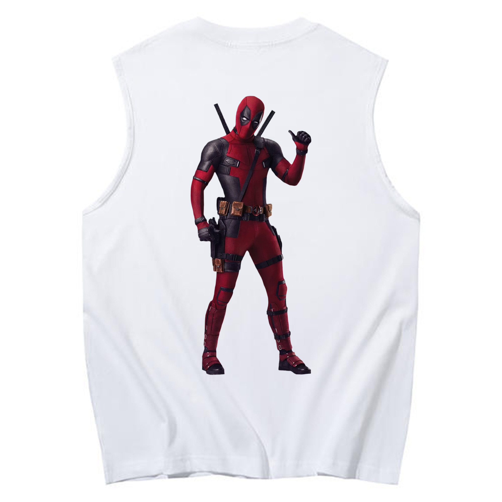 （画像用） Deadpool デッドプール コットン100％タンクトップ（背面プリント）