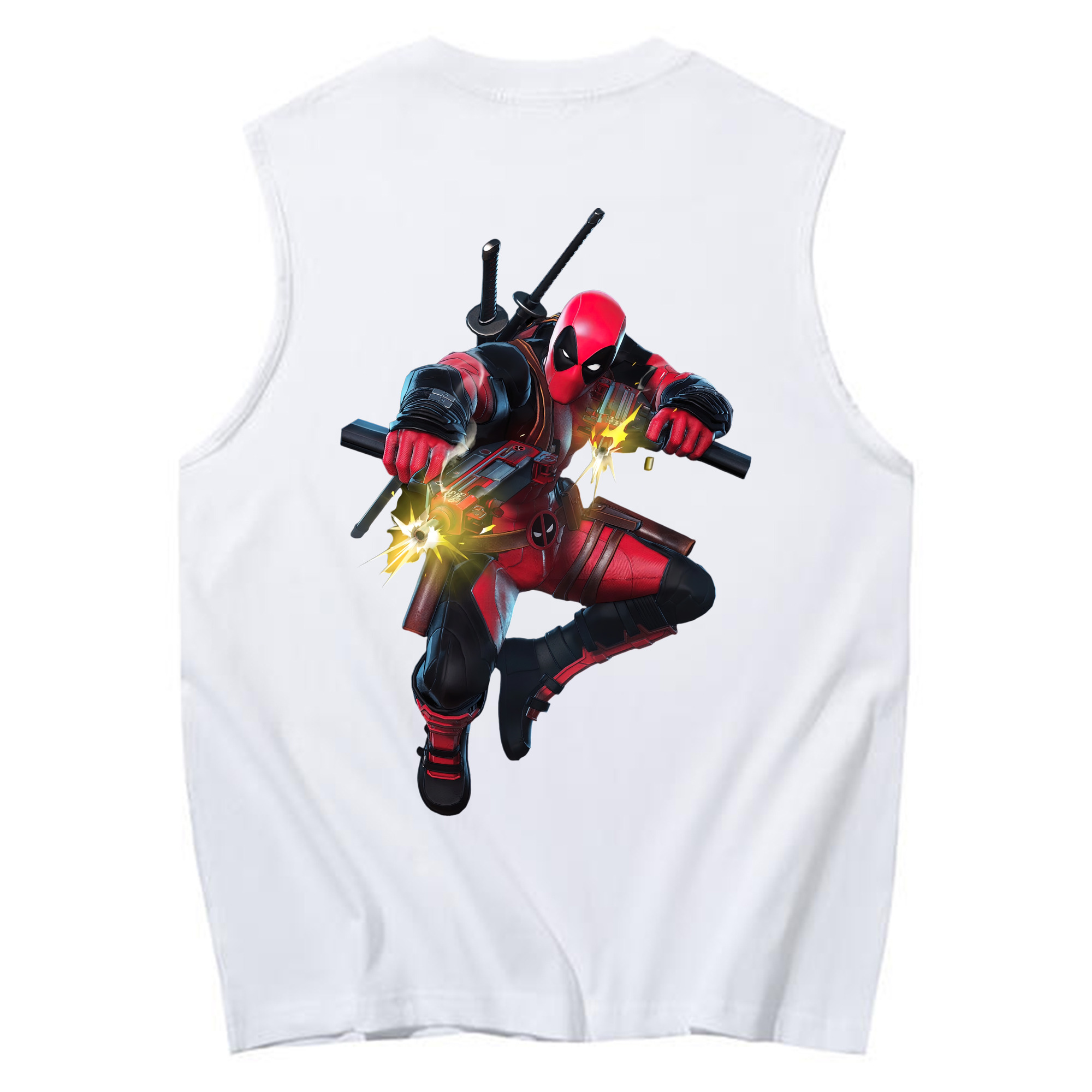 （画像用） Deadpool デッドプール コットン100％タンクトップ（背面プリント）