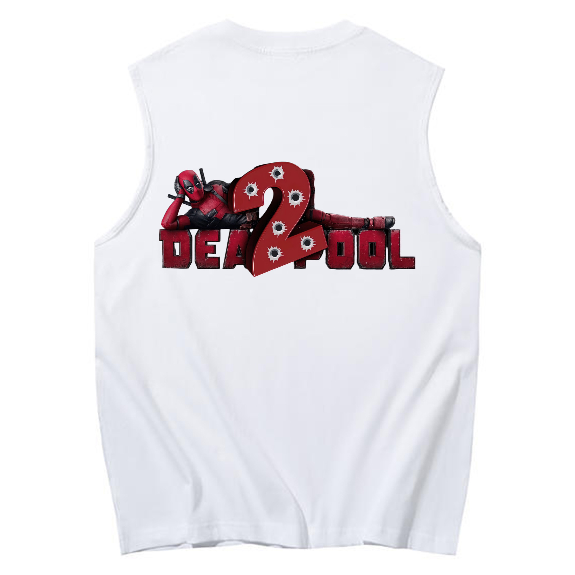 （画像用） Deadpool デッドプール コットン100％タンクトップ（背面プリント）