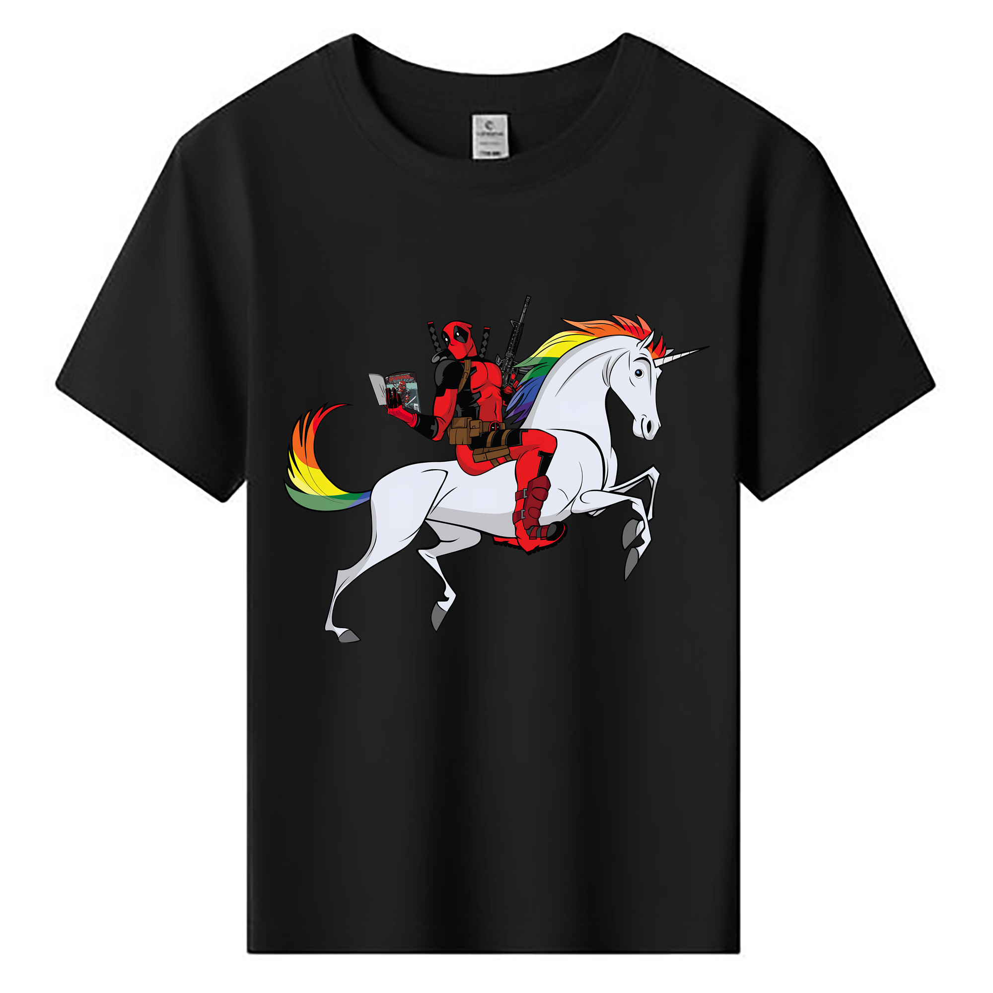 （画像用） Deadpool デッドプール 綿100％キッズTシャツ（フロントプリント）