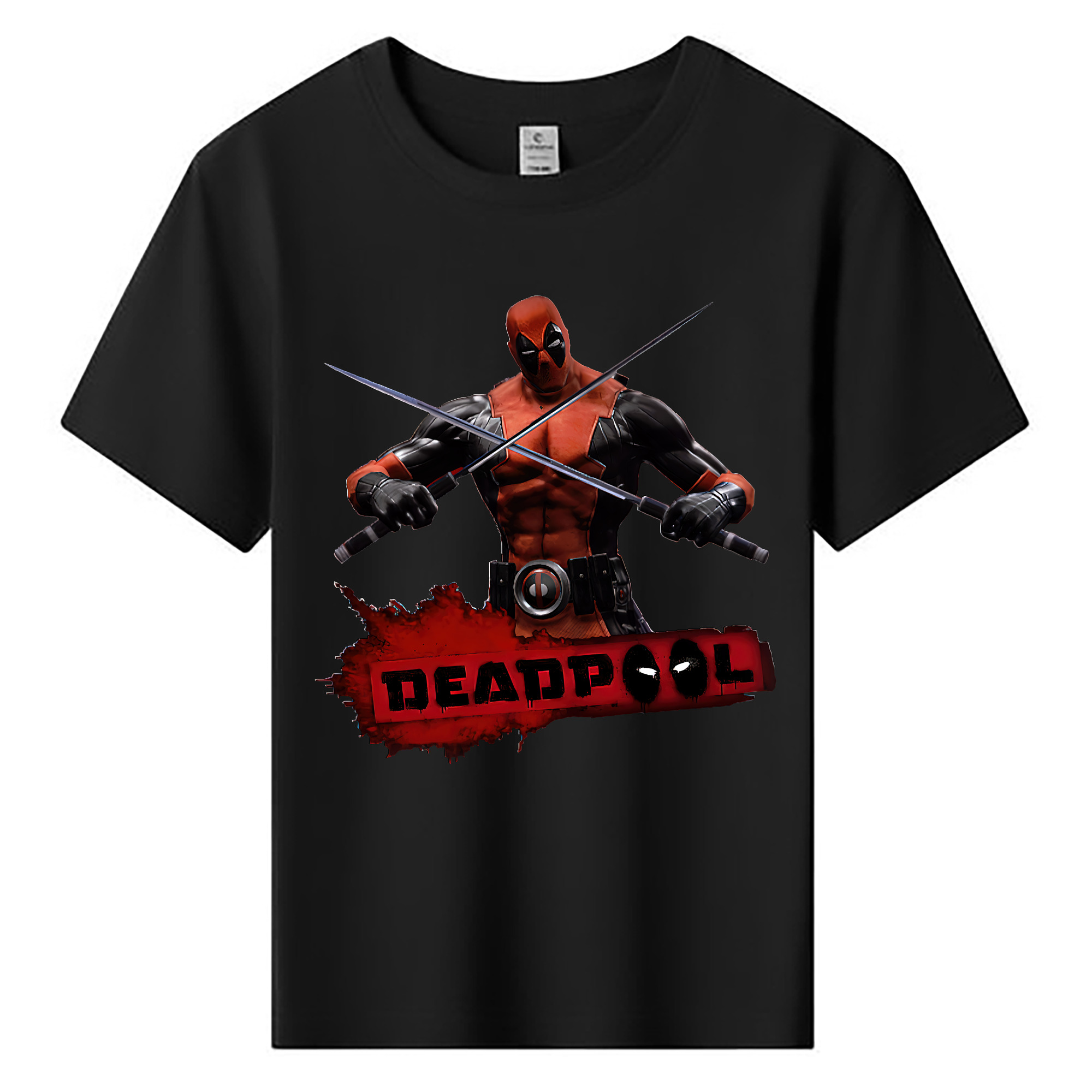 （画像用） Deadpool デッドプール 綿100％キッズTシャツ（フロントプリント）