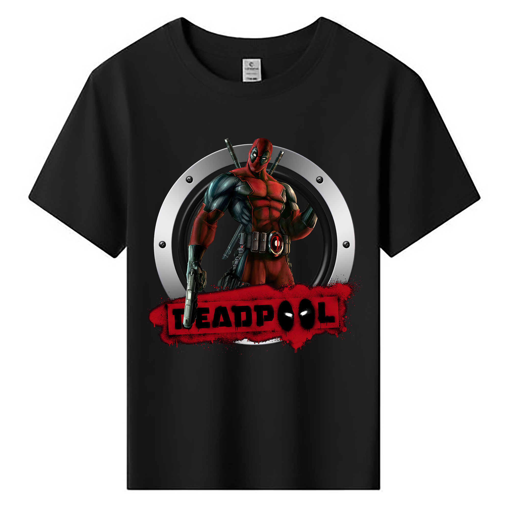 （画像用） Deadpool デッドプール 綿100％キッズTシャツ（フロントプリント）
