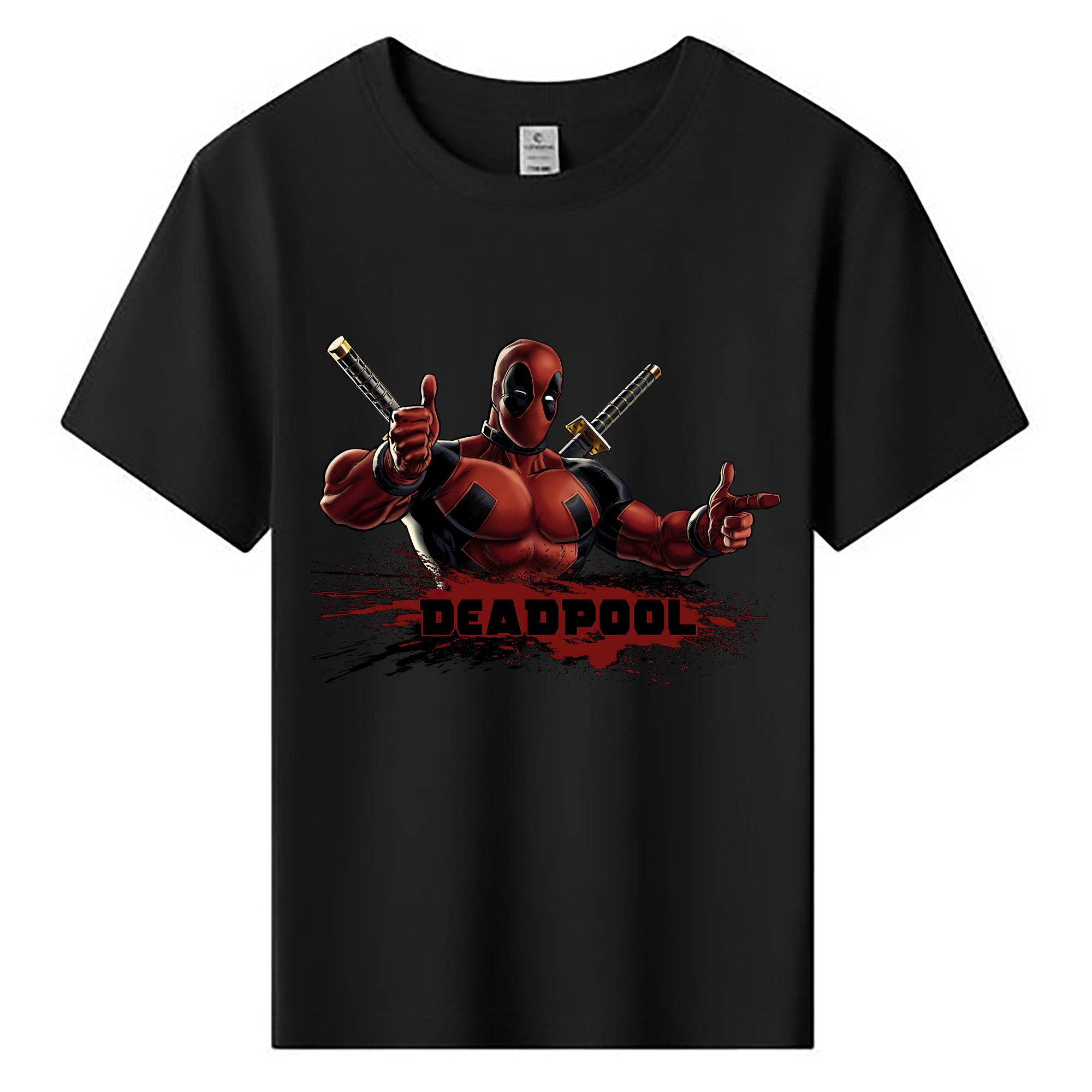 （画像用） Deadpool デッドプール 綿100％キッズTシャツ（フロントプリント）