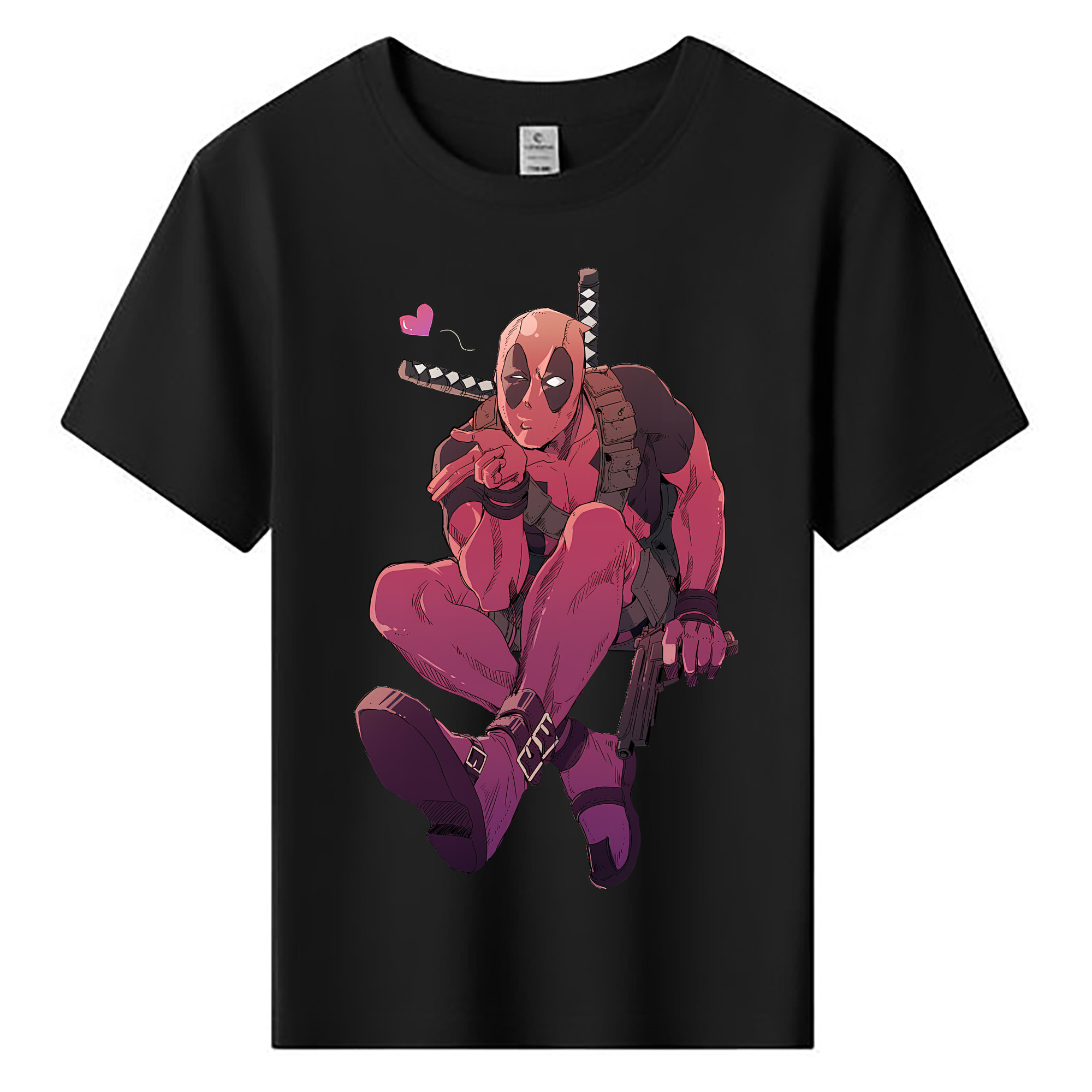 （画像用） Deadpool デッドプール 綿100％キッズTシャツ（フロントプリント）