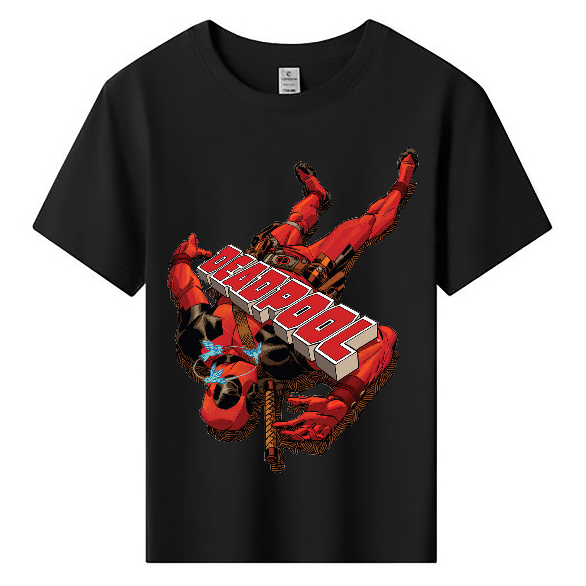 （画像用） Deadpool デッドプール 綿100％キッズTシャツ（フロントプリント）