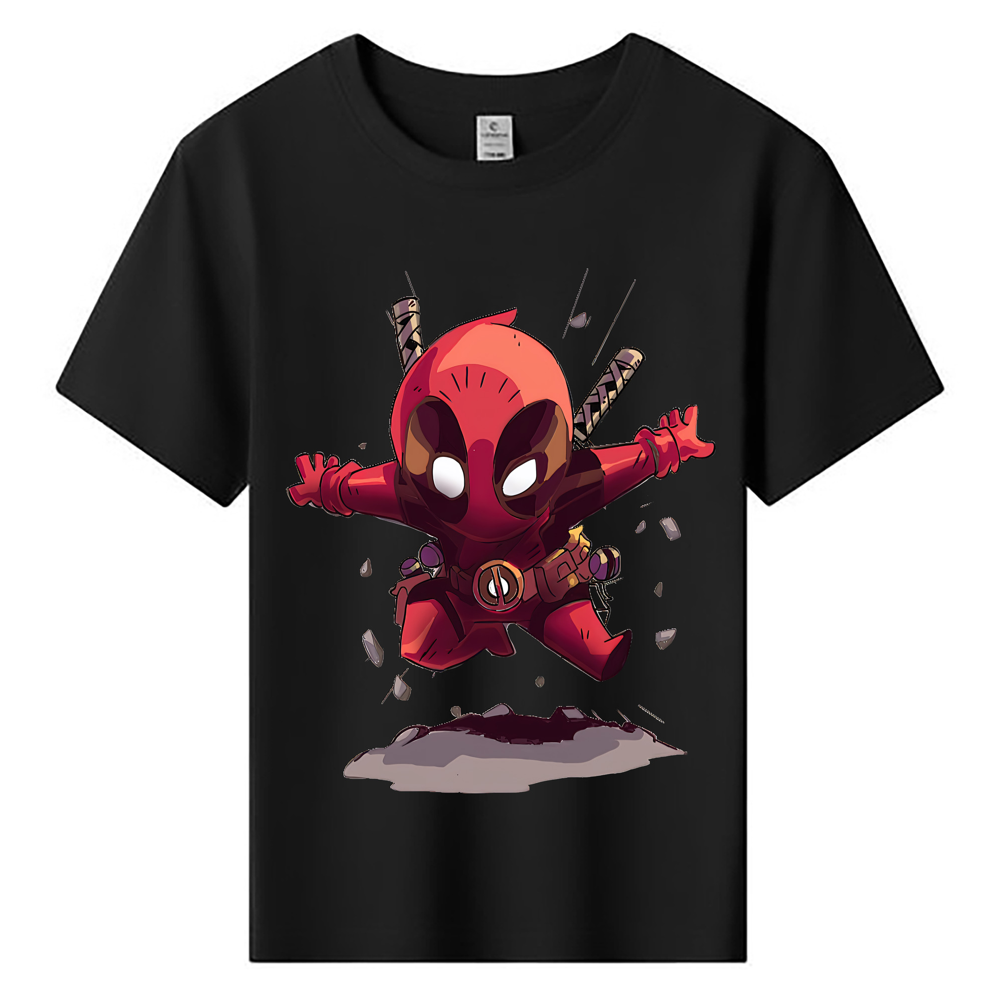 （画像用） Deadpool デッドプール 綿100％キッズTシャツ（フロントプリント）