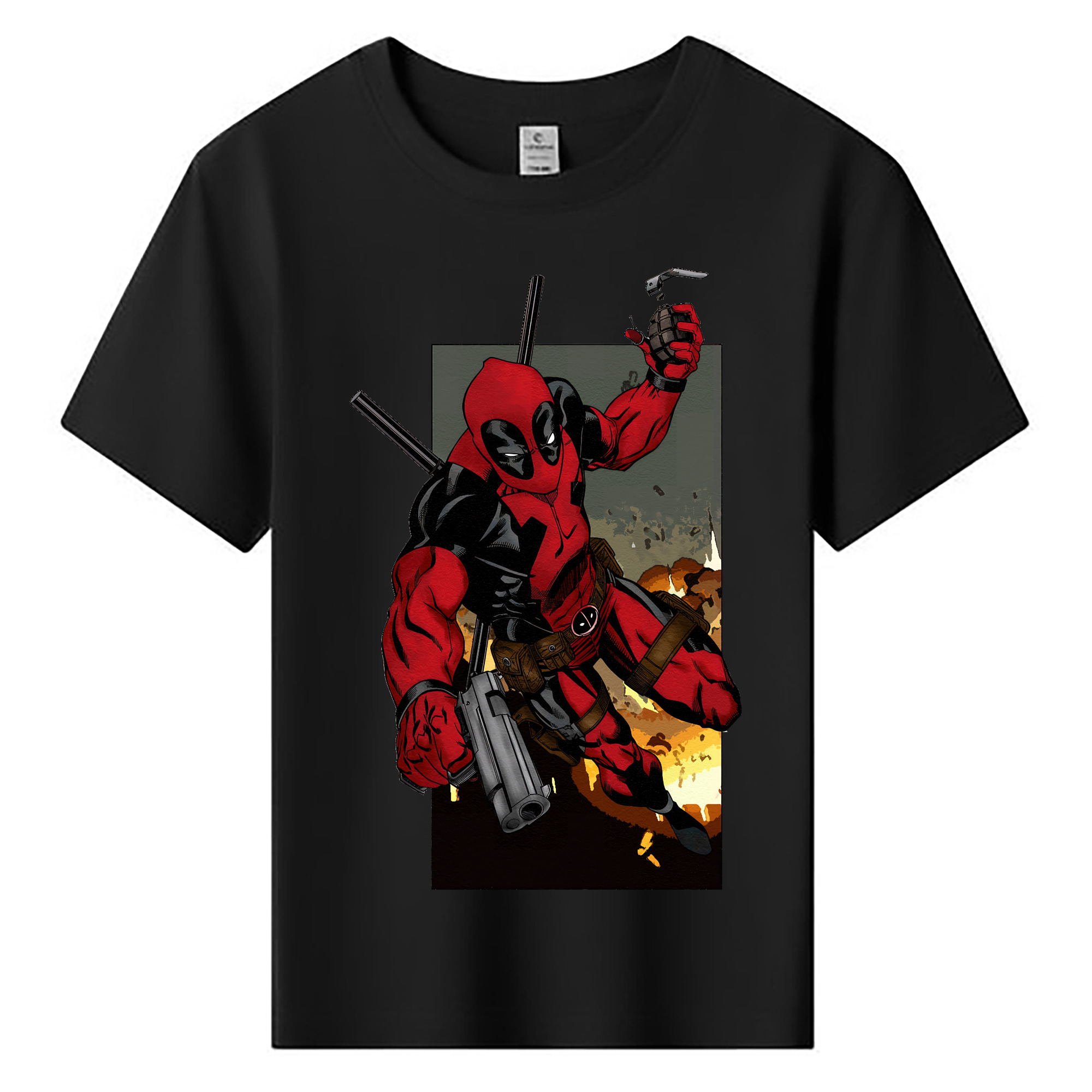 （画像用） Deadpool デッドプール 綿100％キッズTシャツ（フロントプリント）