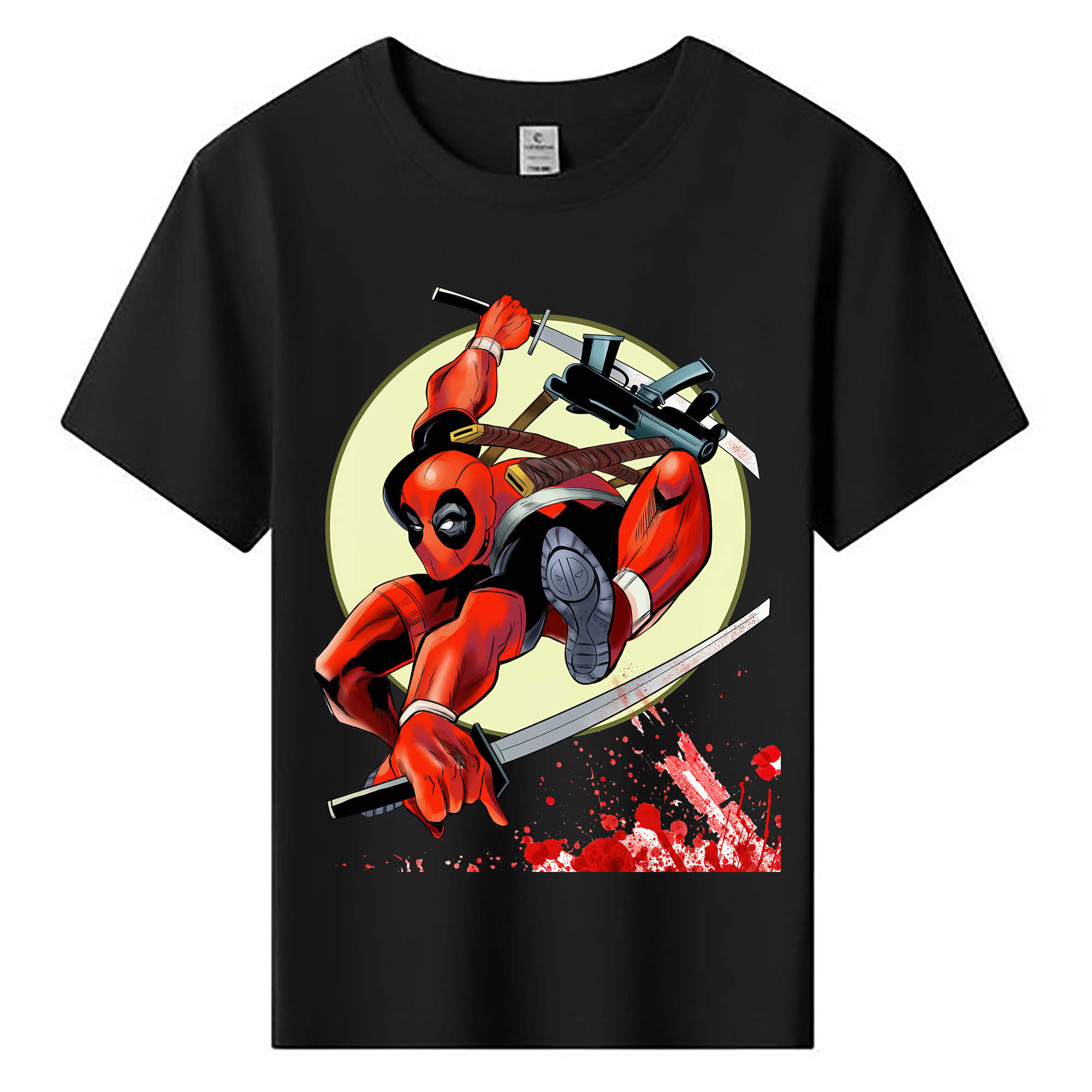 （画像用） Deadpool デッドプール 綿100％キッズTシャツ（フロントプリント）