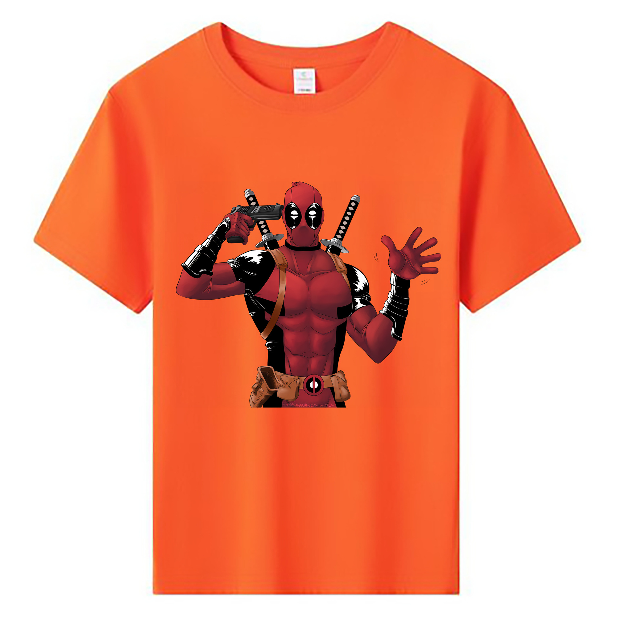 （画像用） Deadpool デッドプール 綿100％キッズTシャツ（フロントプリント）