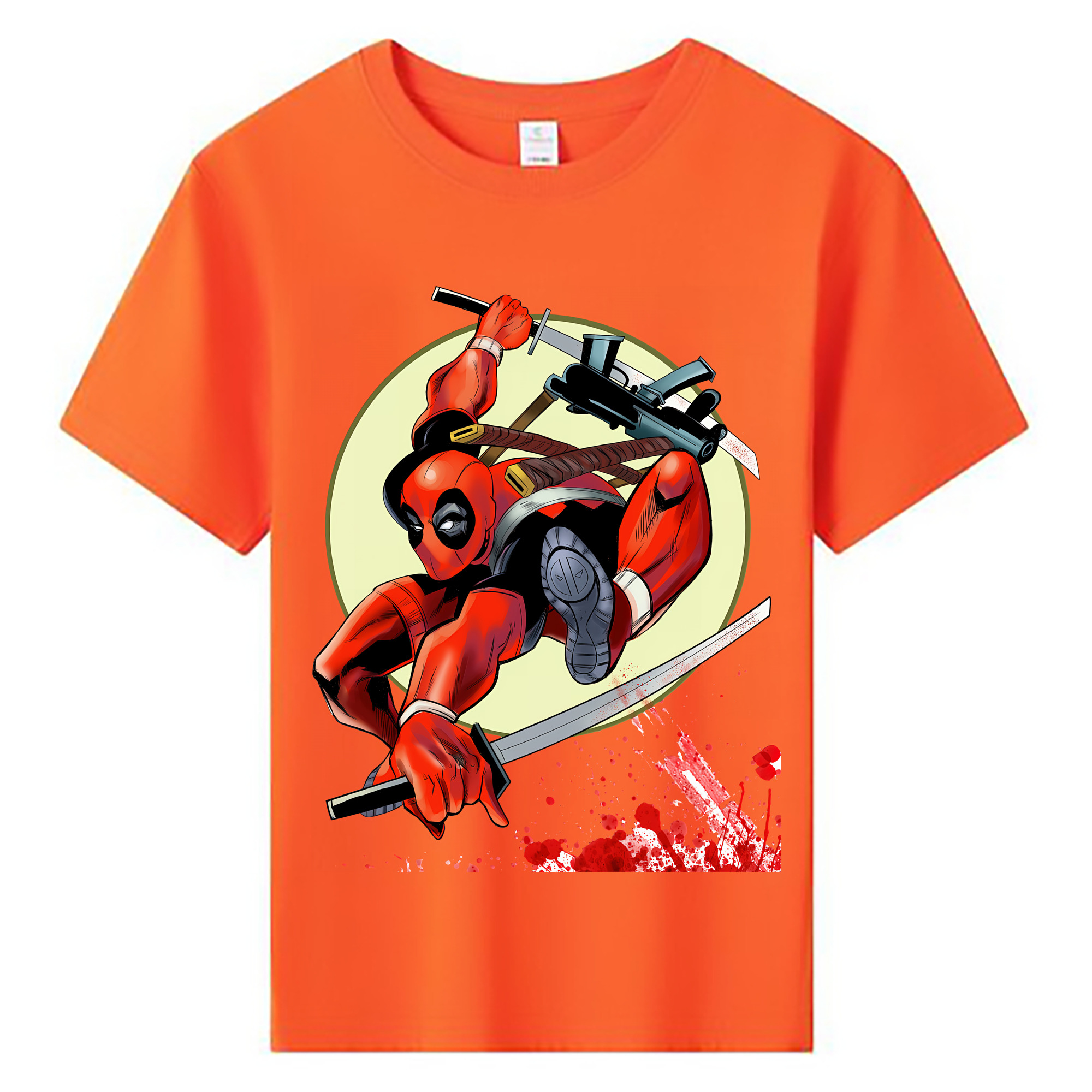 （画像用） Deadpool デッドプール 綿100％キッズTシャツ（フロントプリント）