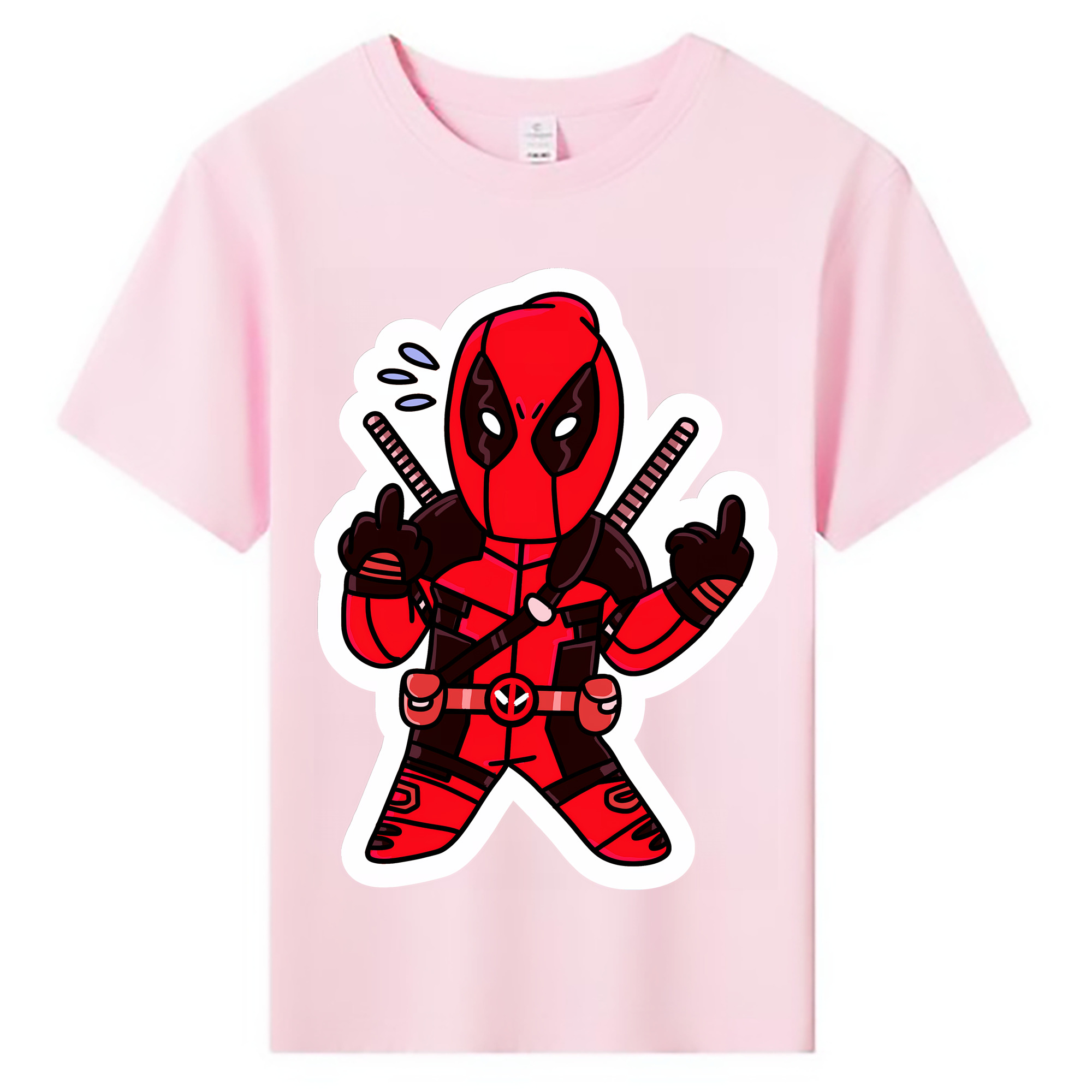 （画像用） Deadpool デッドプール 綿100％キッズTシャツ（フロントプリント）