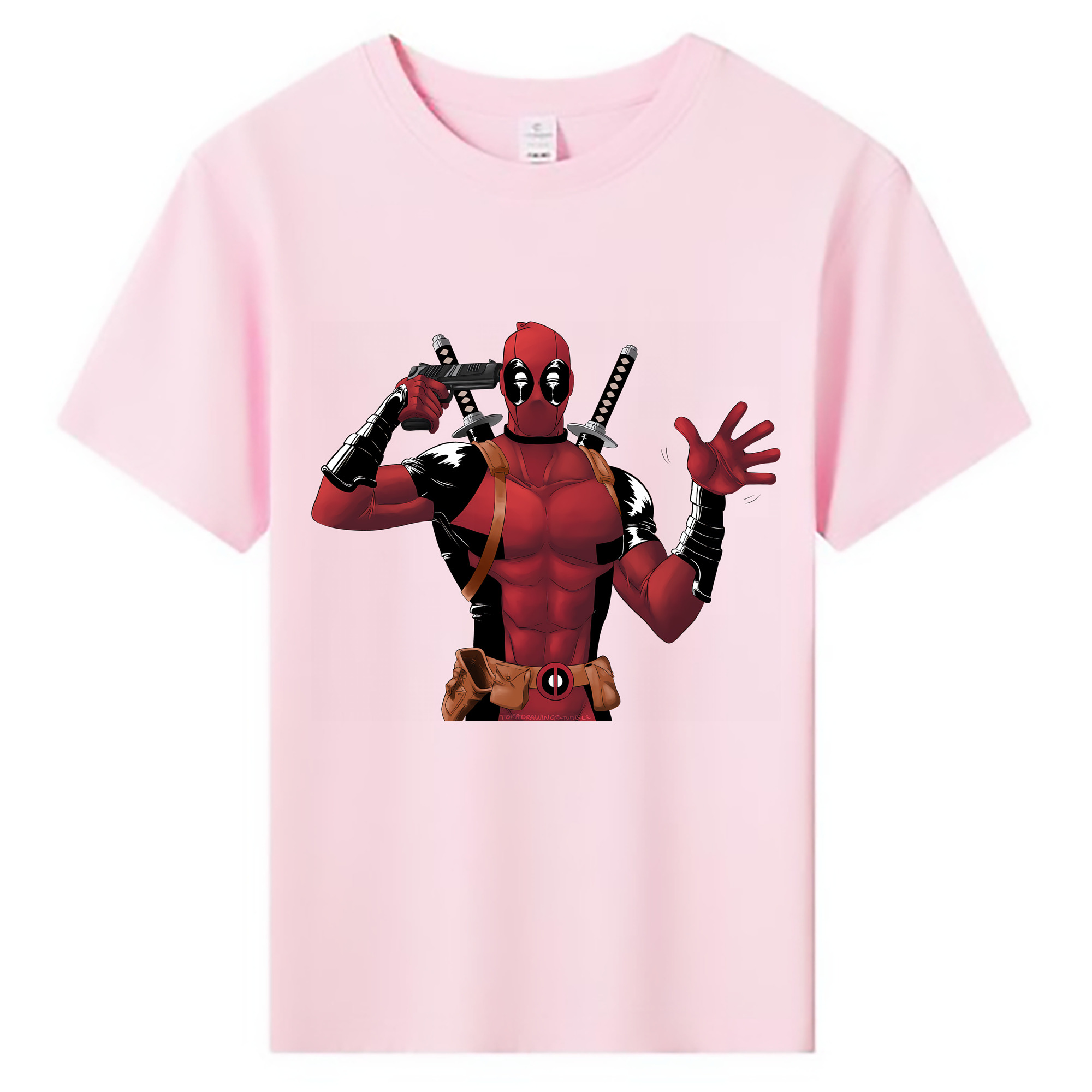 （画像用） Deadpool デッドプール 綿100％キッズTシャツ（フロントプリント）