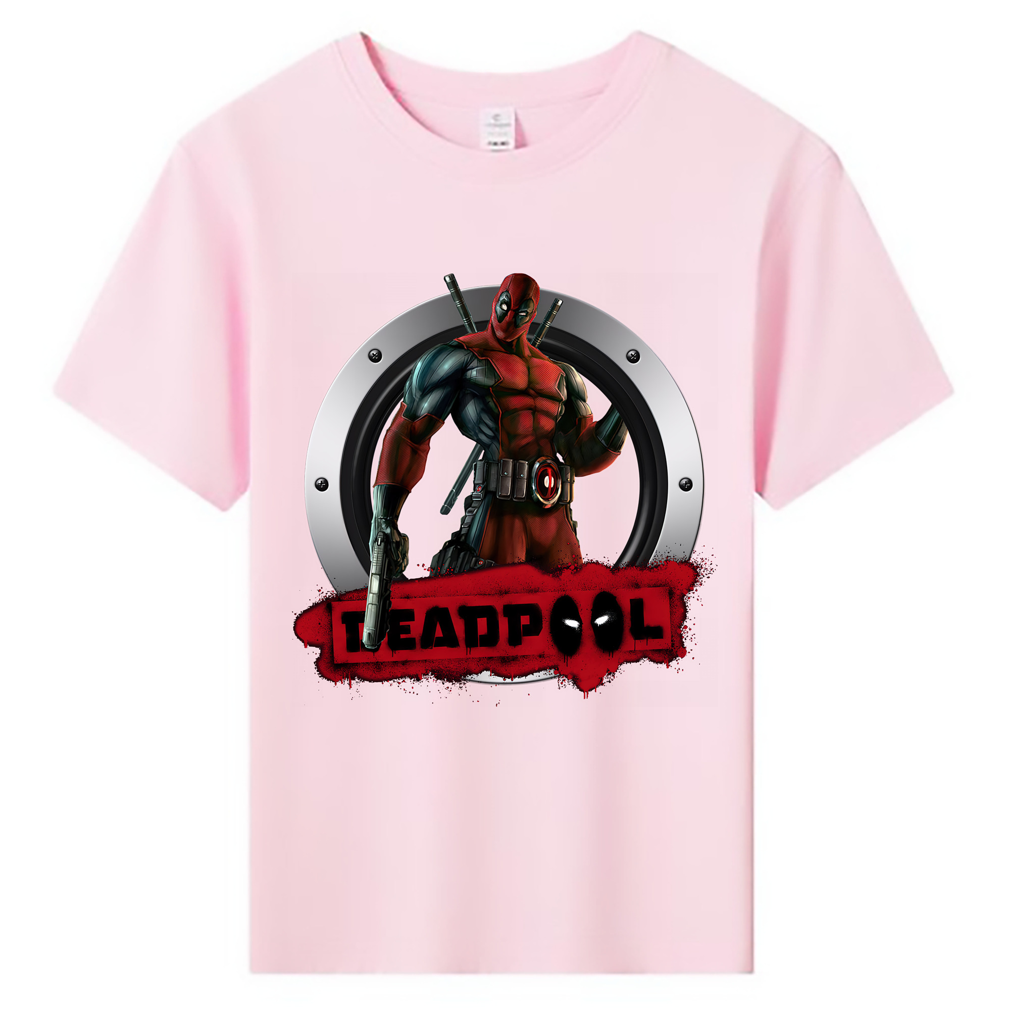 （画像用） Deadpool デッドプール 綿100％キッズTシャツ（フロントプリント）