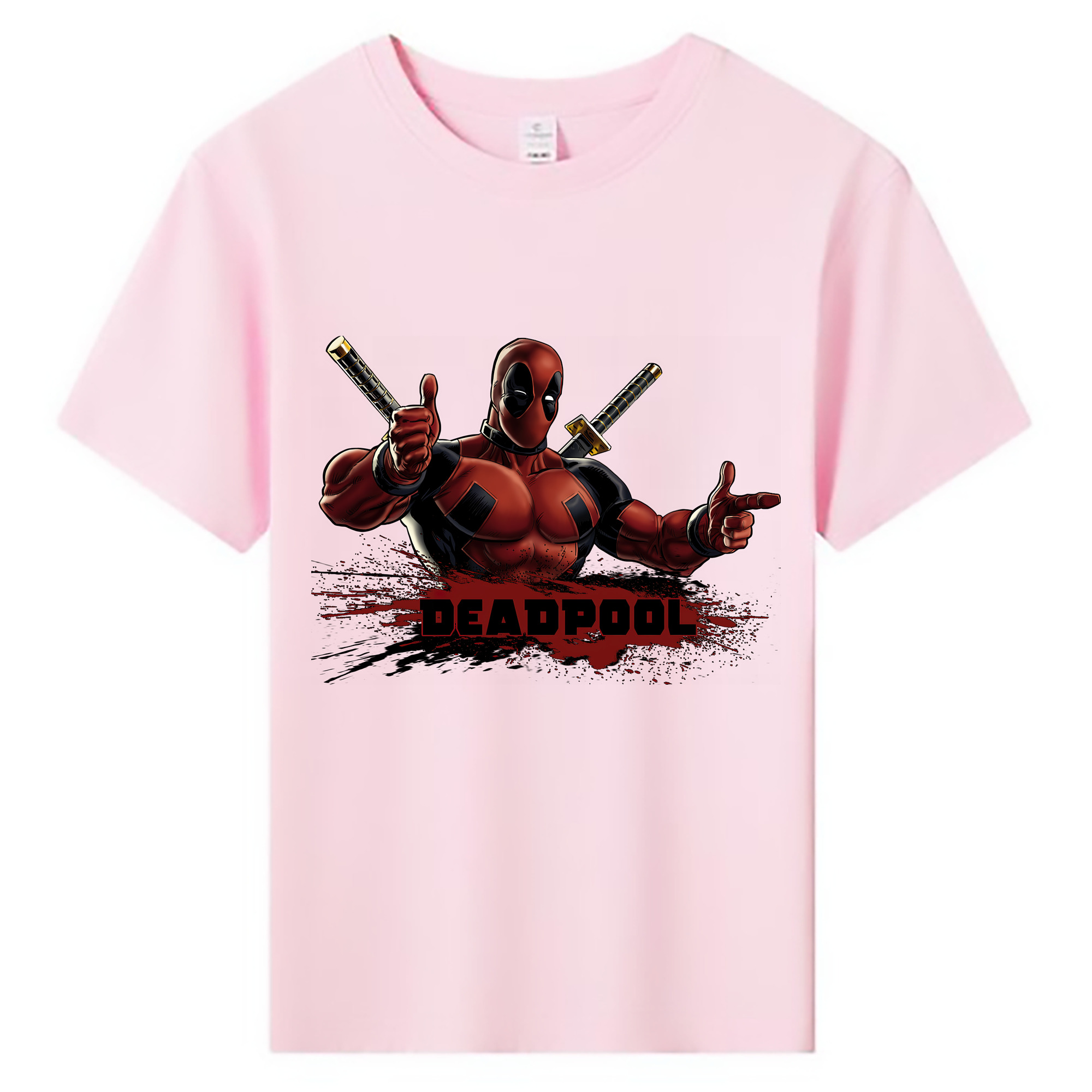 （画像用） Deadpool デッドプール 綿100％キッズTシャツ（フロントプリント）