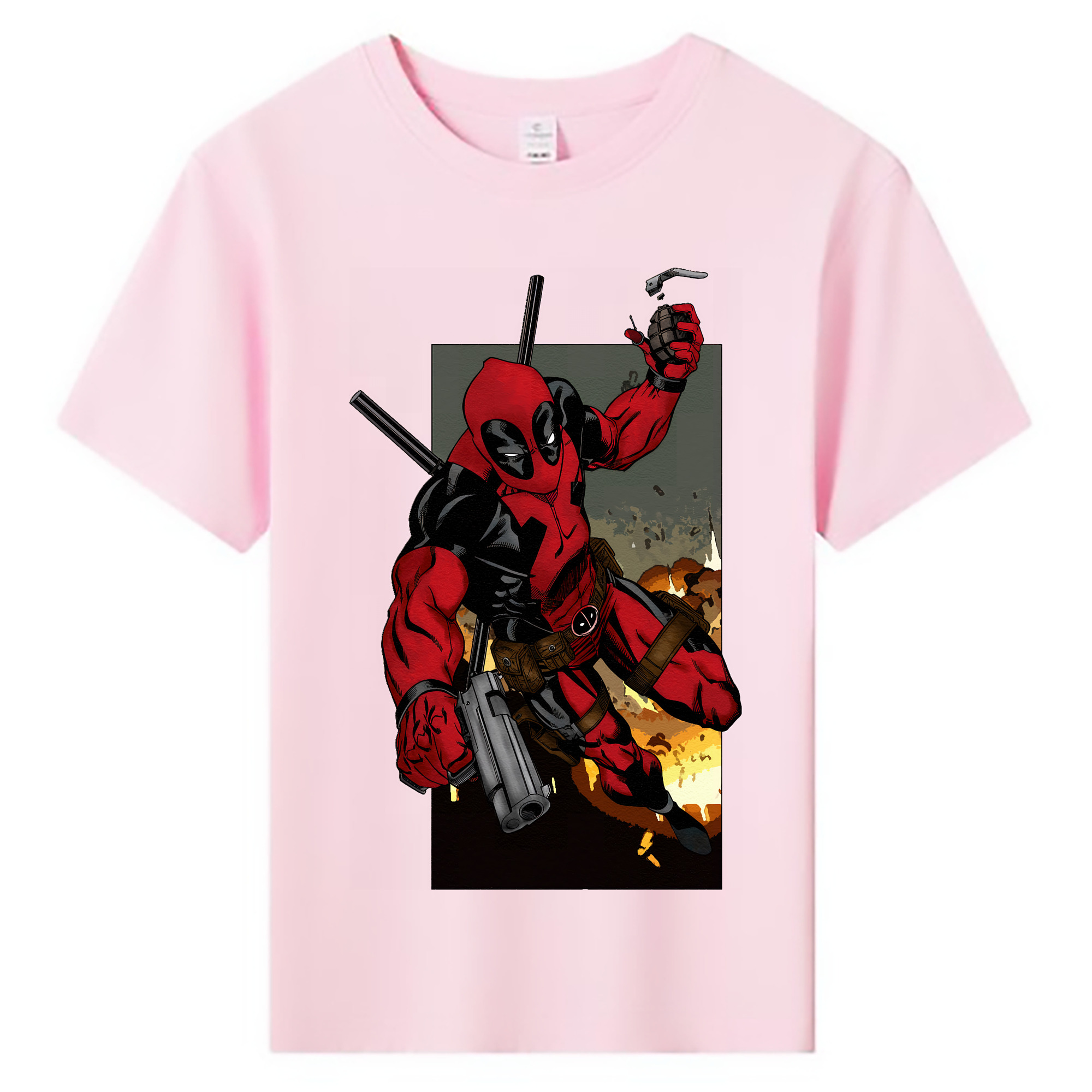（画像用） Deadpool デッドプール 綿100％キッズTシャツ（フロントプリント）
