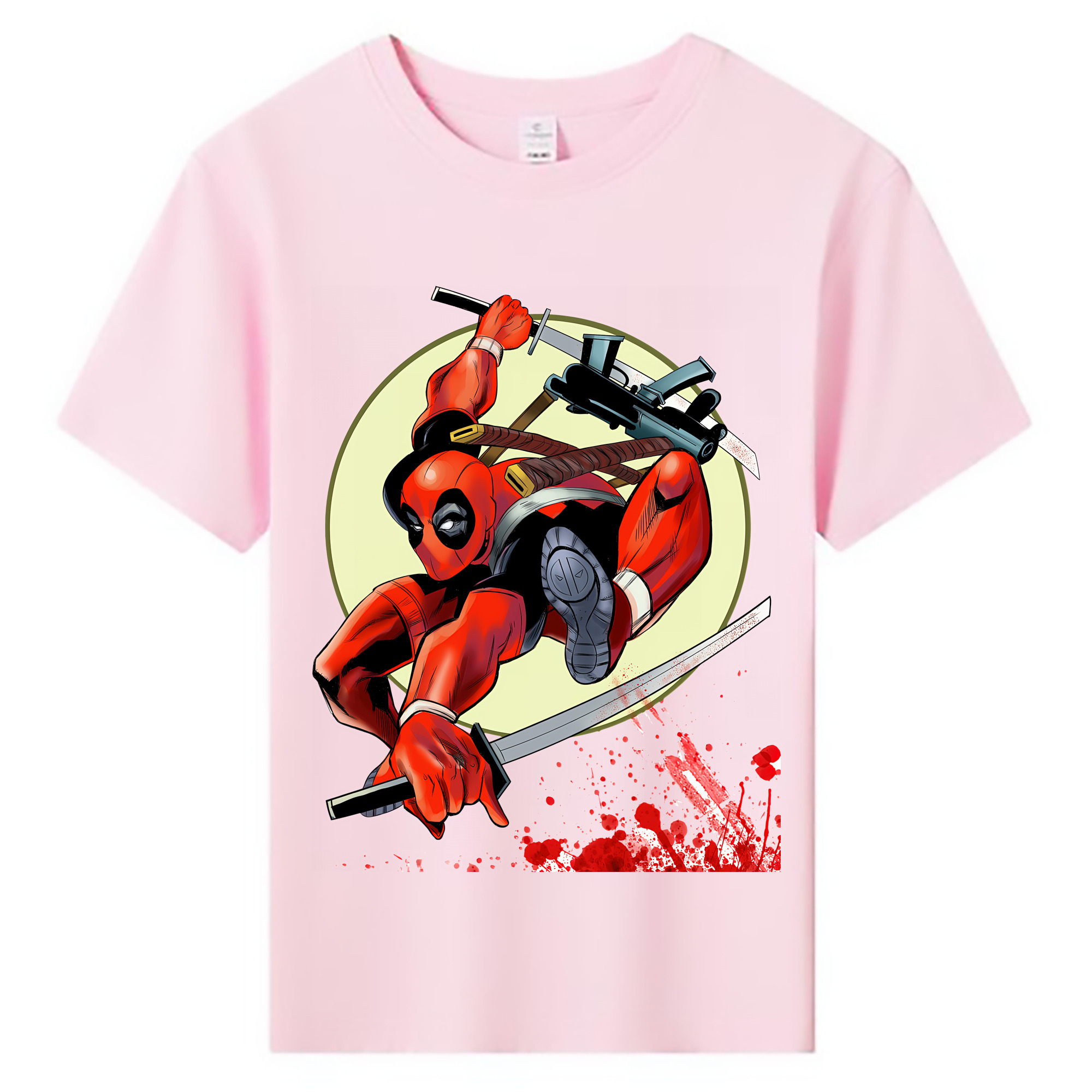 （画像用） Deadpool デッドプール 綿100％キッズTシャツ（フロントプリント）
