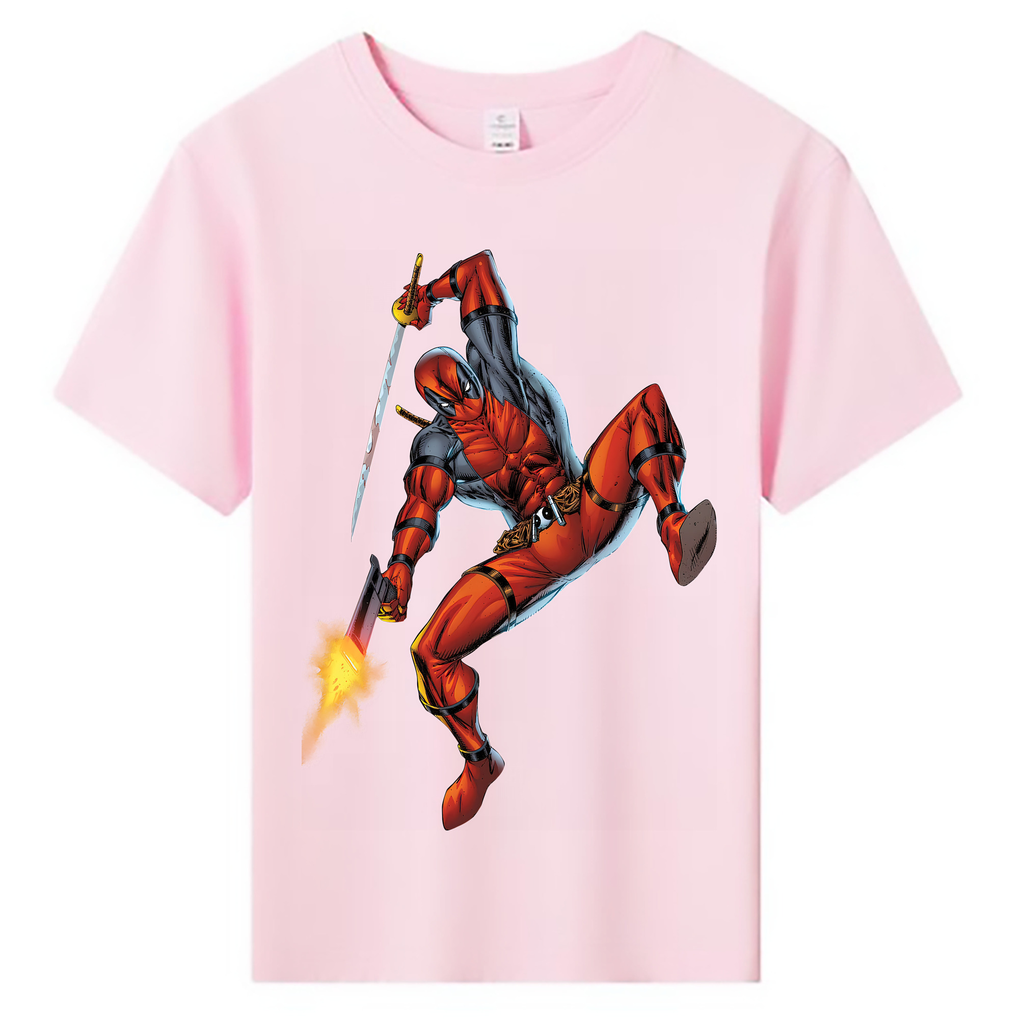 （画像用） Deadpool デッドプール 綿100％キッズTシャツ（フロントプリント）