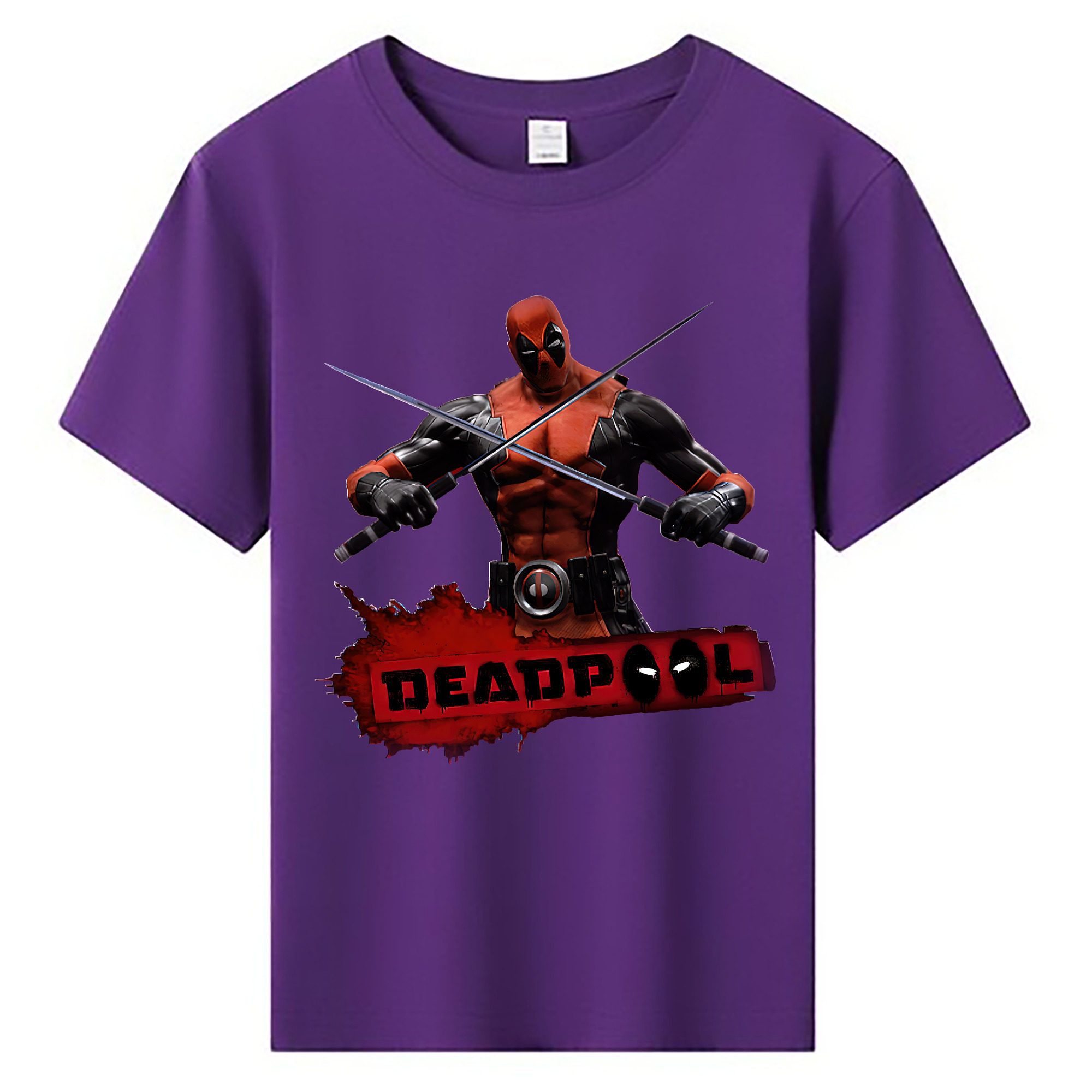 （画像用） Deadpool デッドプール 綿100％キッズTシャツ（フロントプリント）