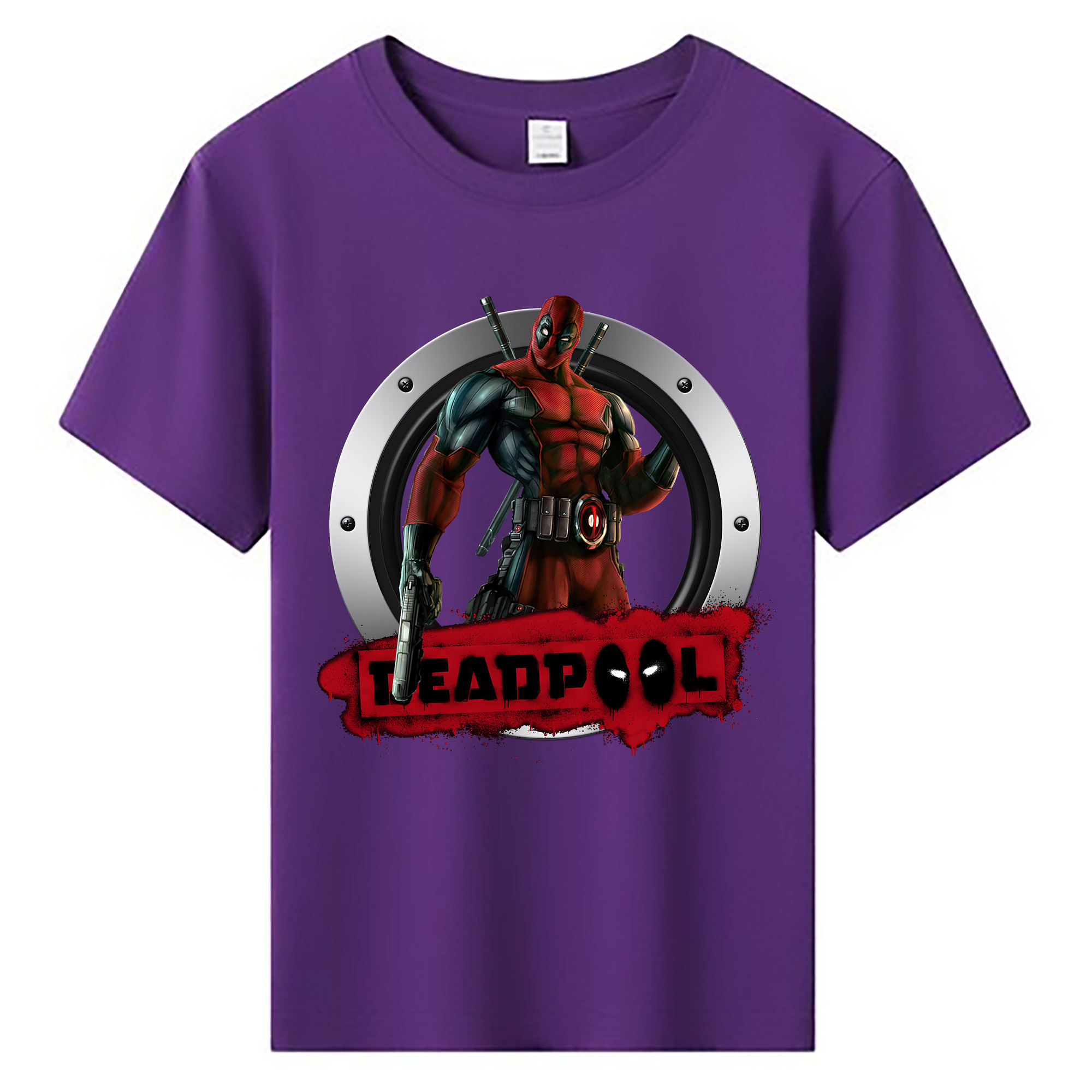 （画像用） Deadpool デッドプール 綿100％キッズTシャツ（フロントプリント）