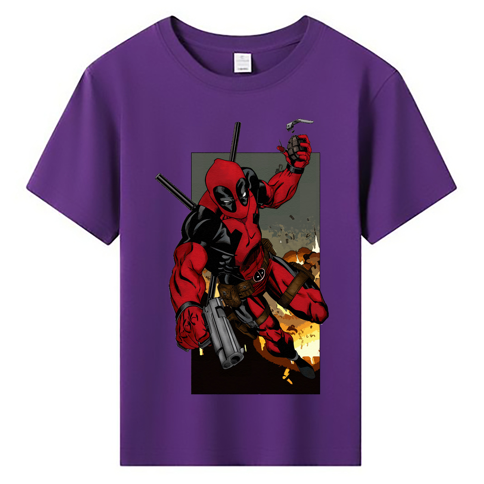 （画像用） Deadpool デッドプール 綿100％キッズTシャツ（フロントプリント）
