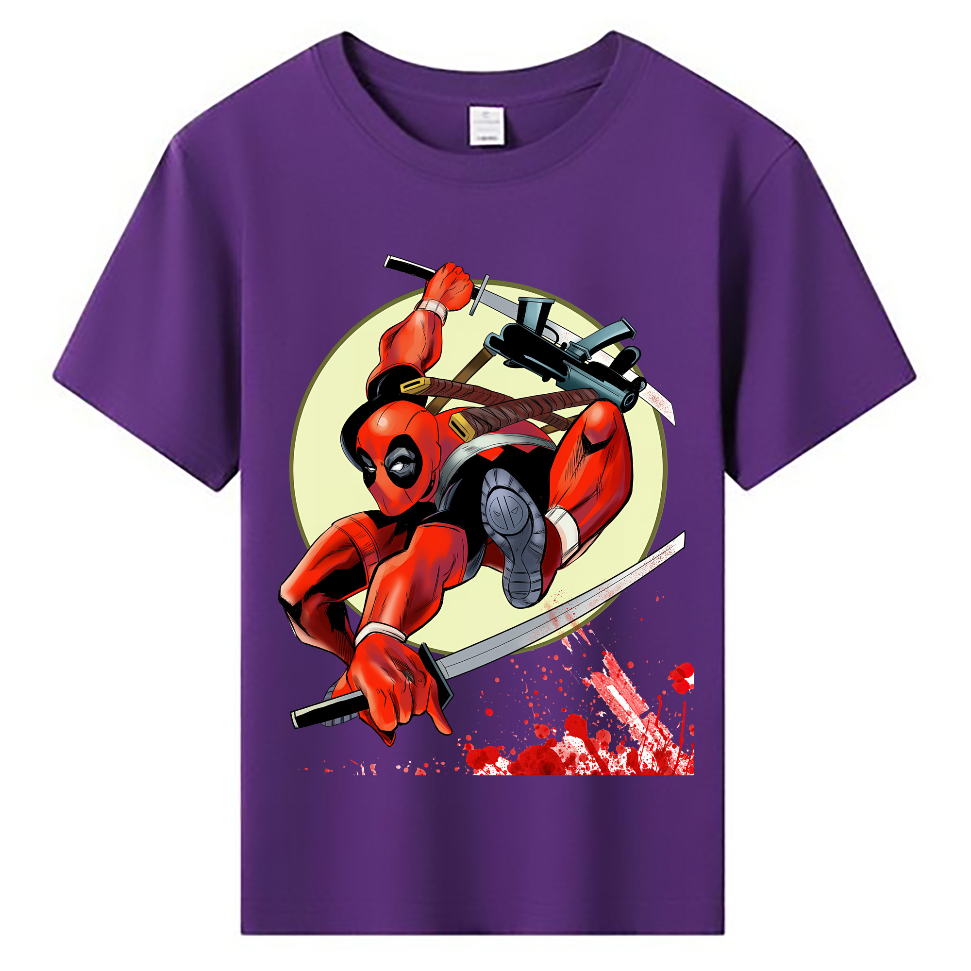 （画像用） Deadpool デッドプール 綿100％キッズTシャツ（フロントプリント）