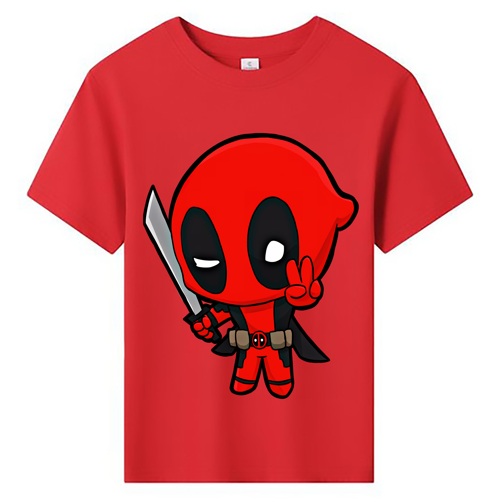 （画像用） Deadpool デッドプール 綿100％キッズTシャツ（フロントプリント）