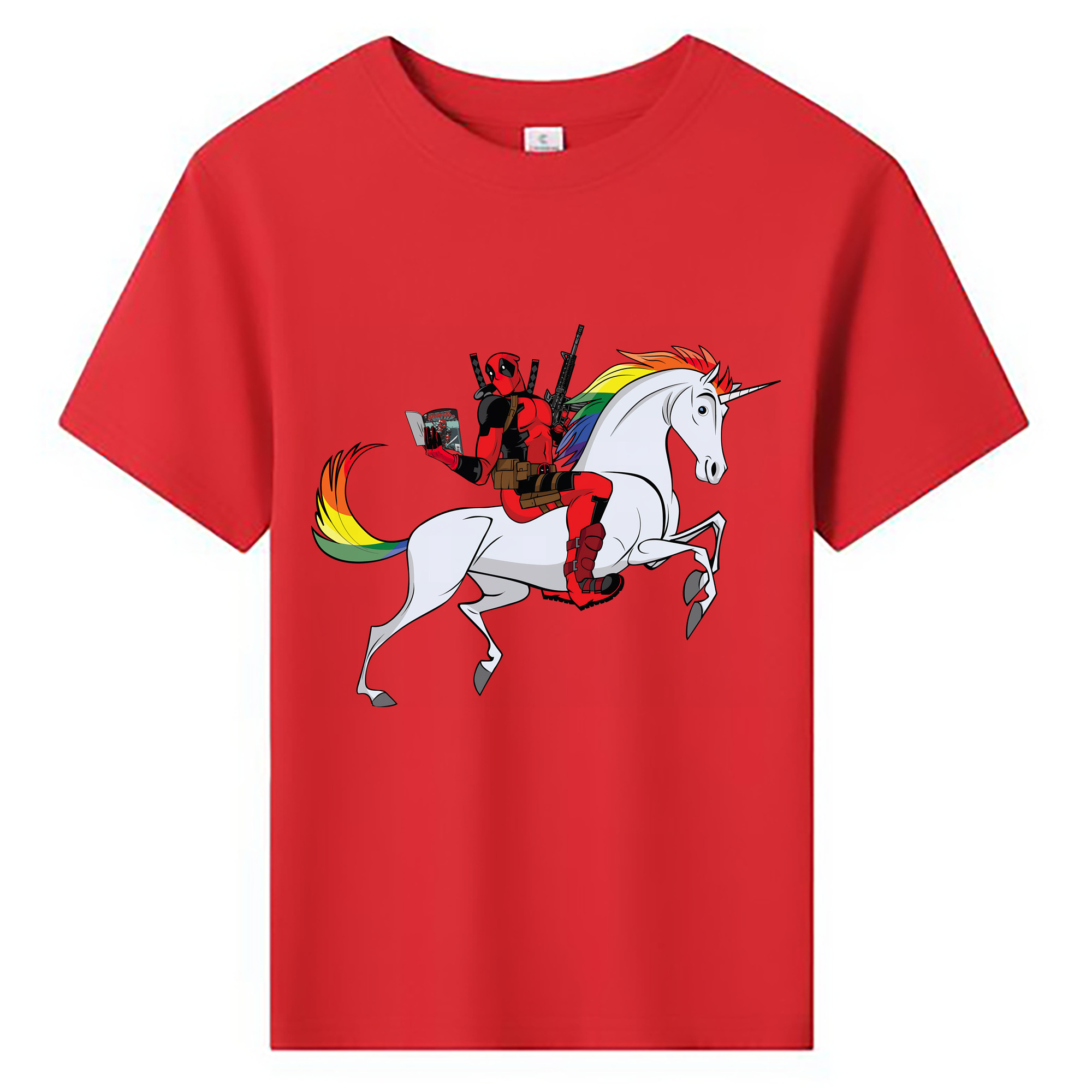 （画像用） Deadpool デッドプール 綿100％キッズTシャツ（フロントプリント）