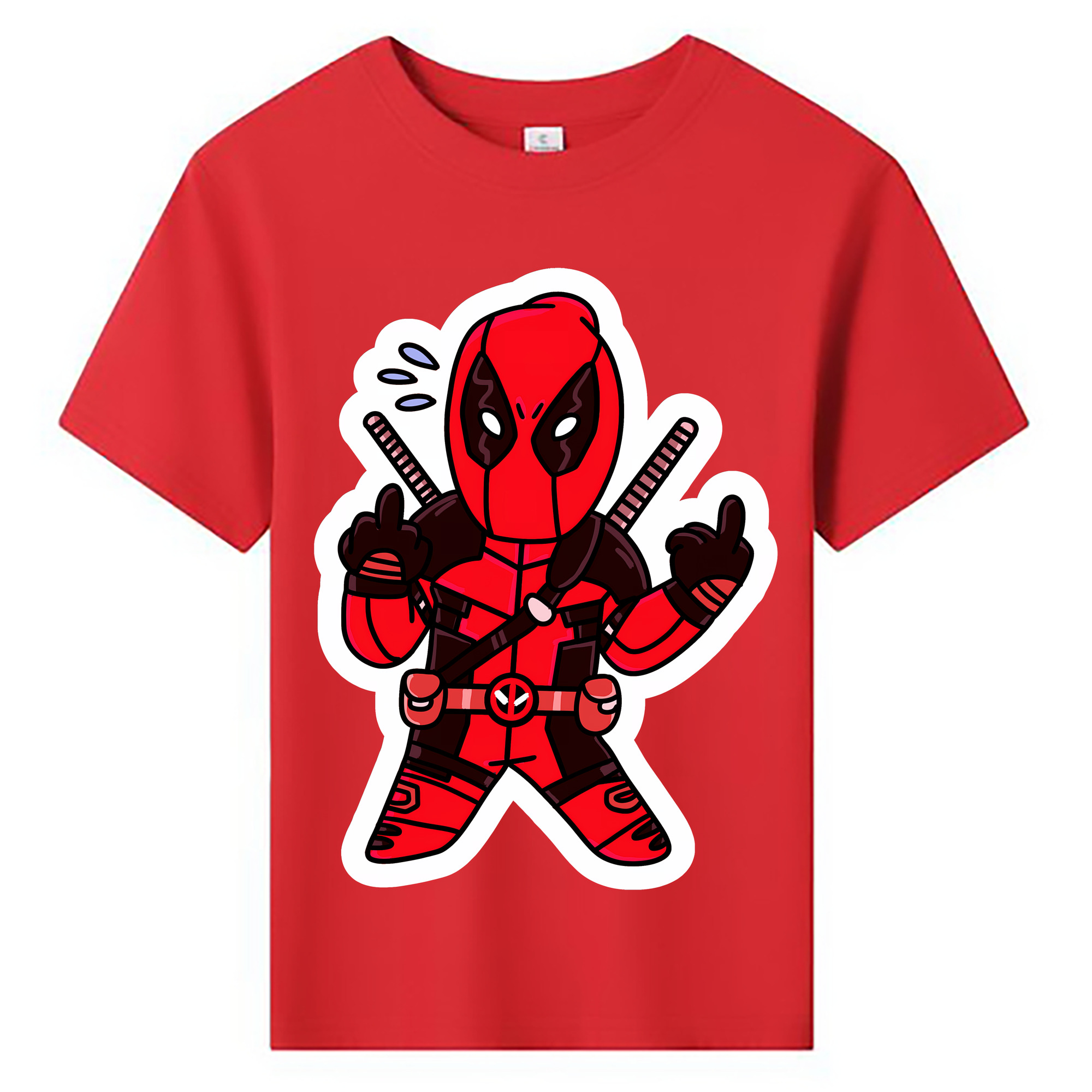 （画像用） Deadpool デッドプール 綿100％キッズTシャツ（フロントプリント）