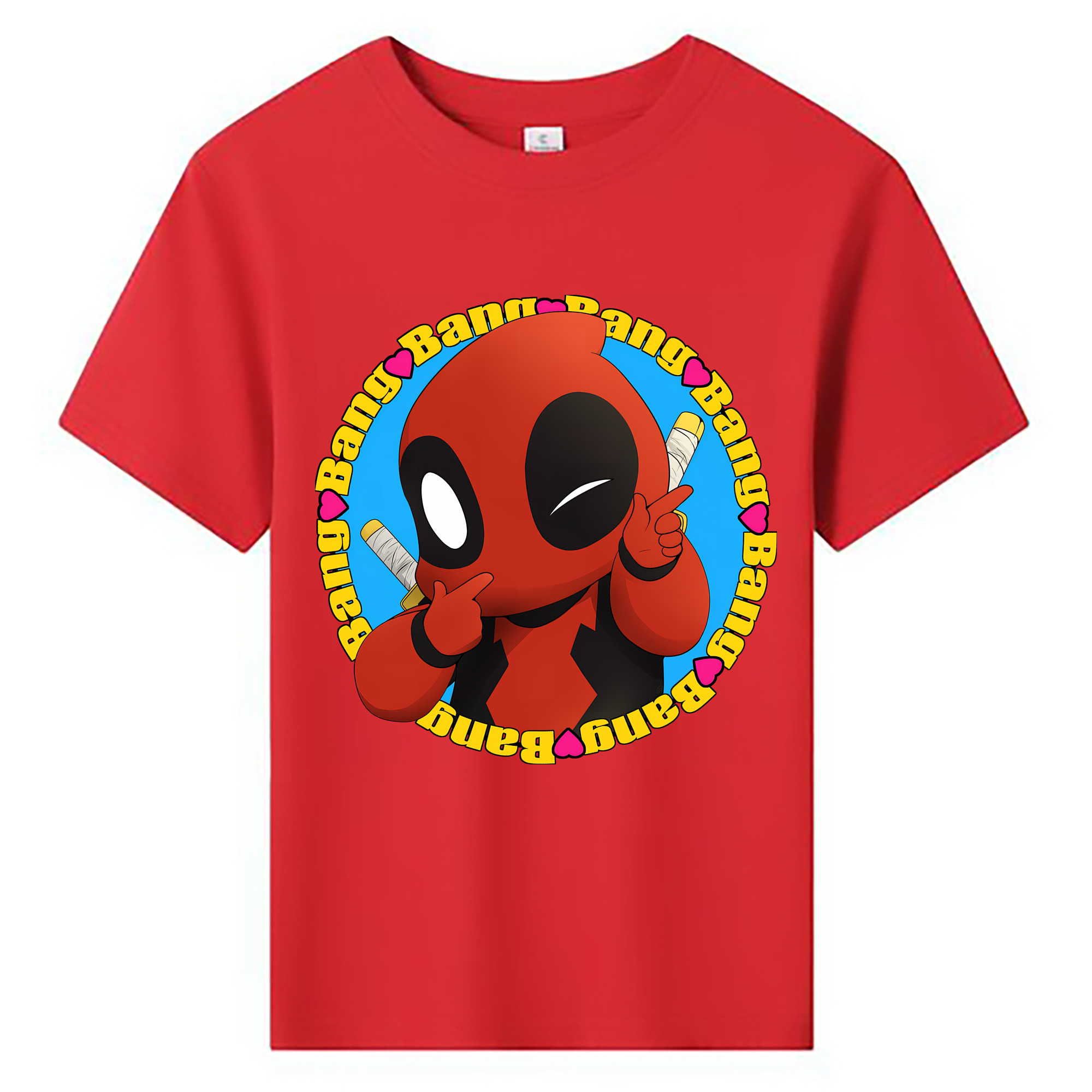 （画像用） Deadpool デッドプール 綿100％キッズTシャツ（フロントプリント）