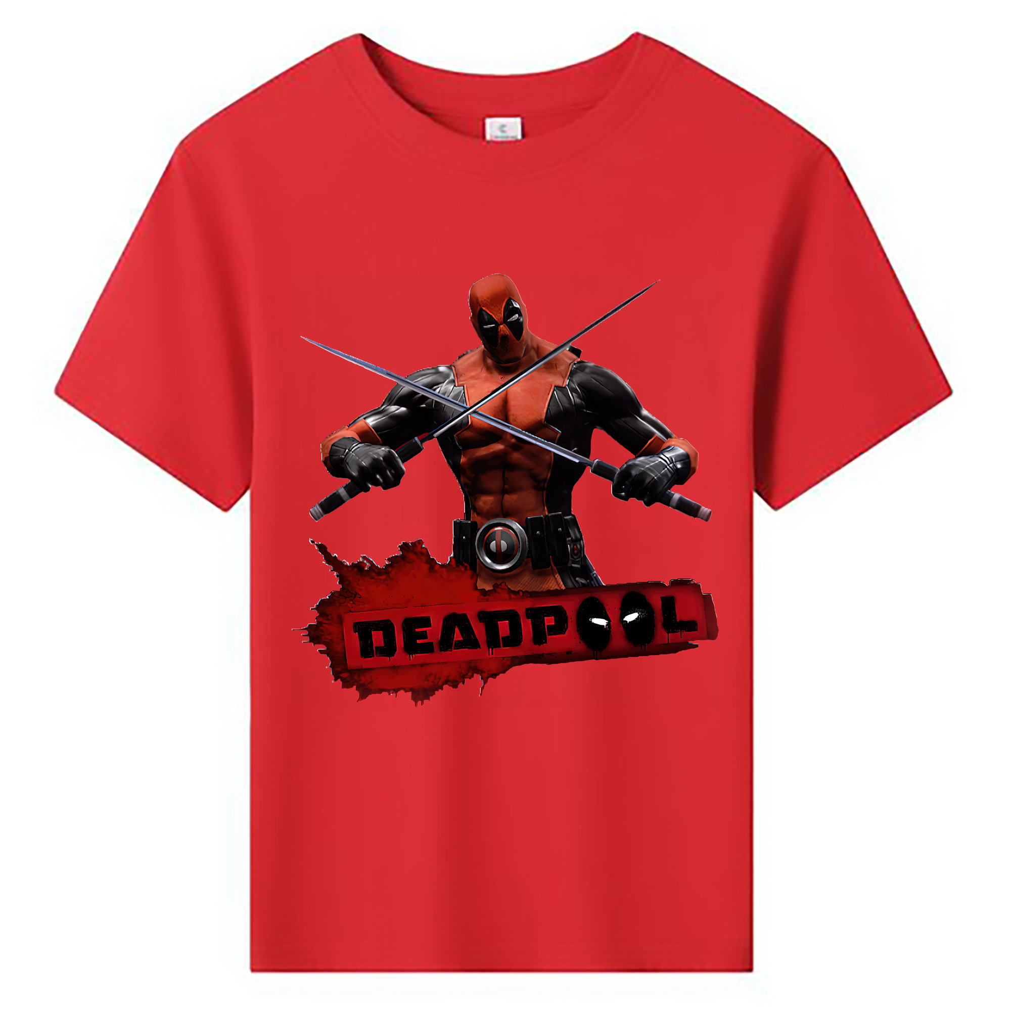 （画像用） Deadpool デッドプール 綿100％キッズTシャツ（フロントプリント）