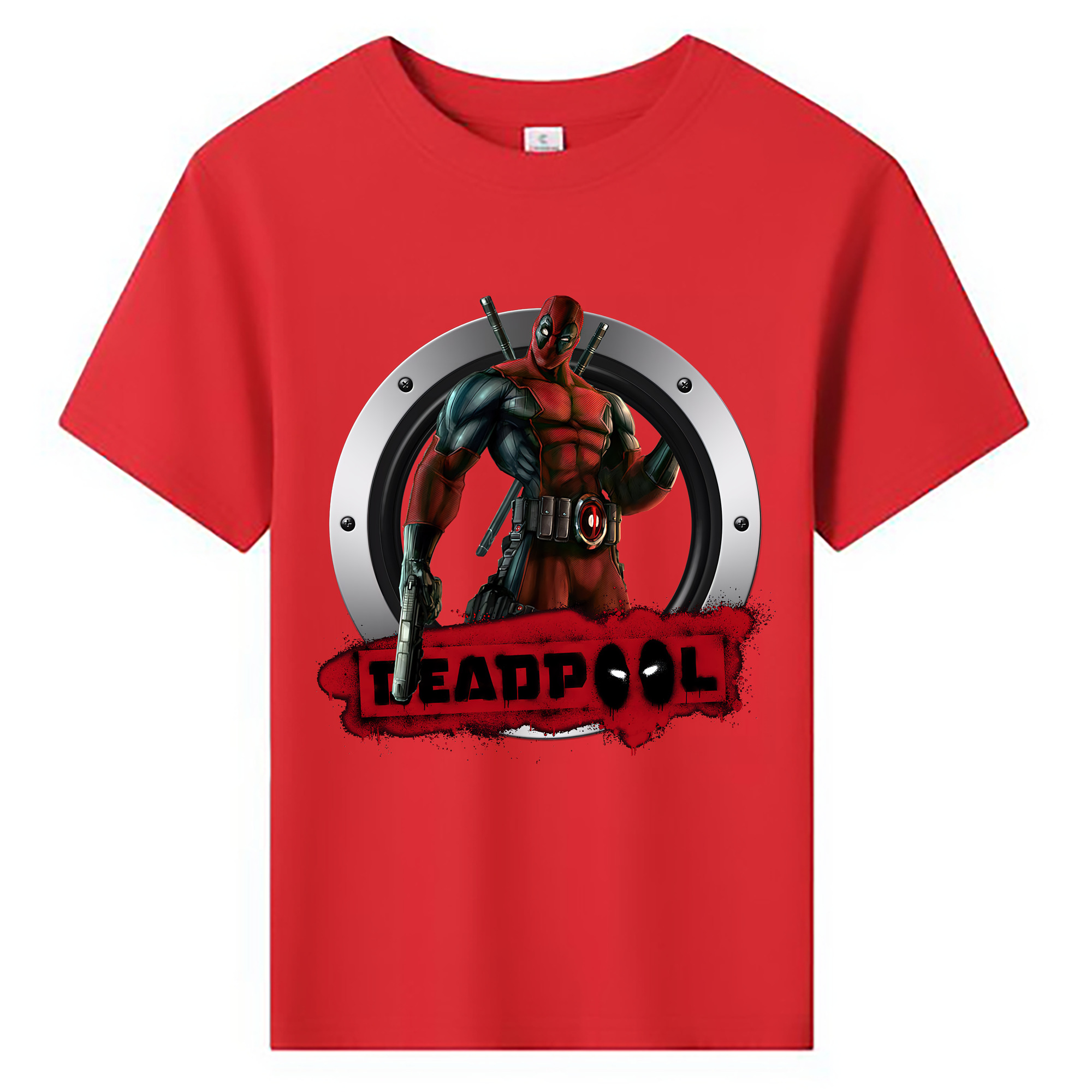 （画像用） Deadpool デッドプール 綿100％キッズTシャツ（フロントプリント）