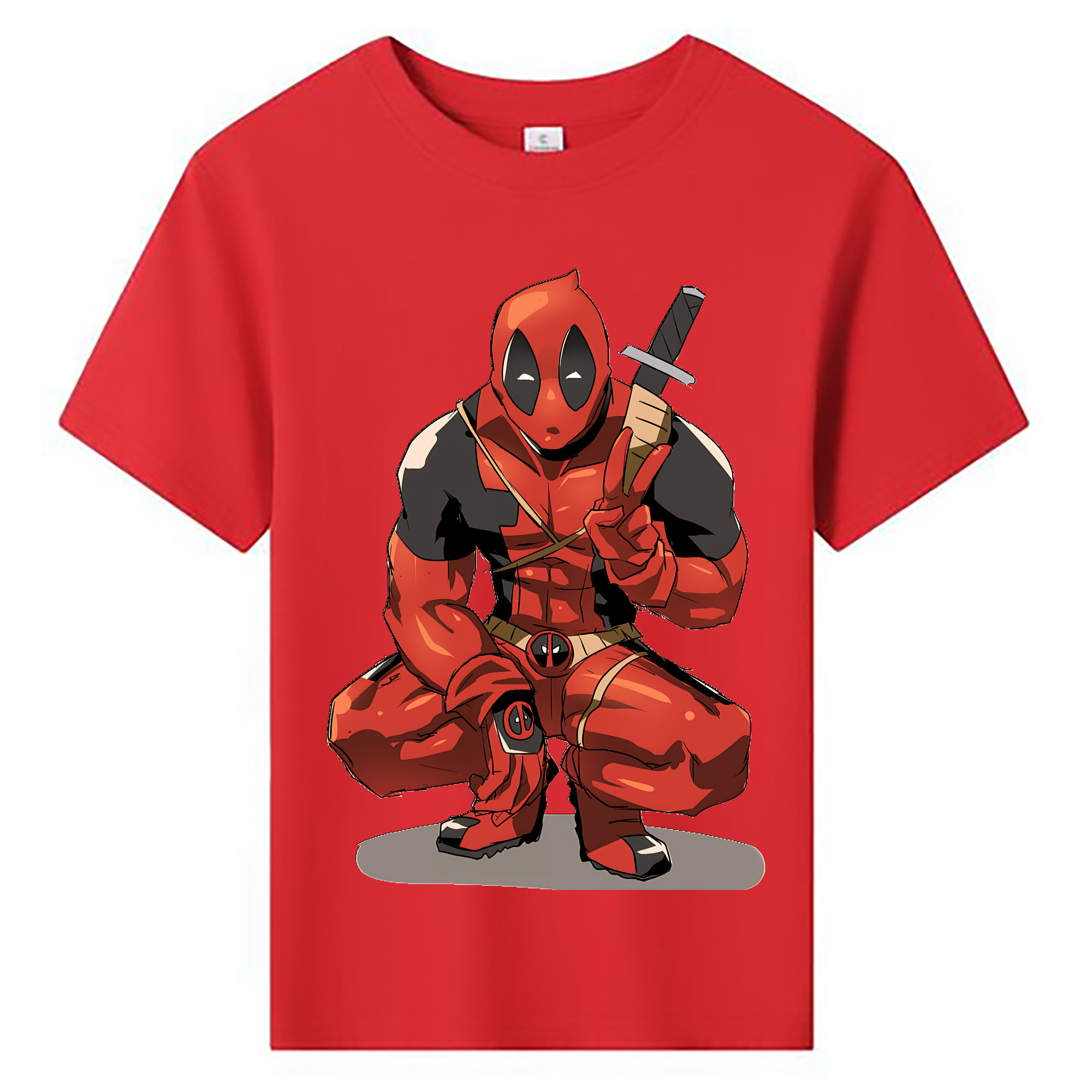 （画像用） Deadpool デッドプール 綿100％キッズTシャツ（フロントプリント）