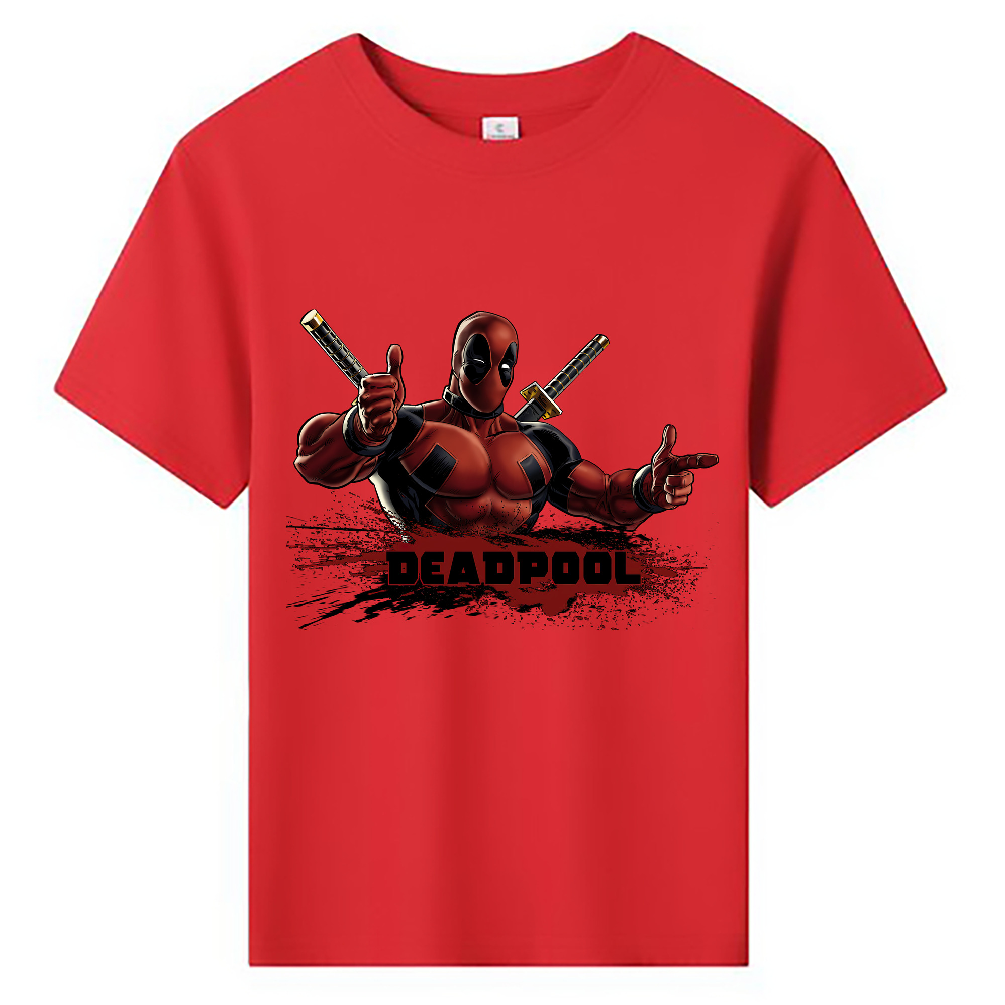 （画像用） Deadpool デッドプール 綿100％キッズTシャツ（フロントプリント）