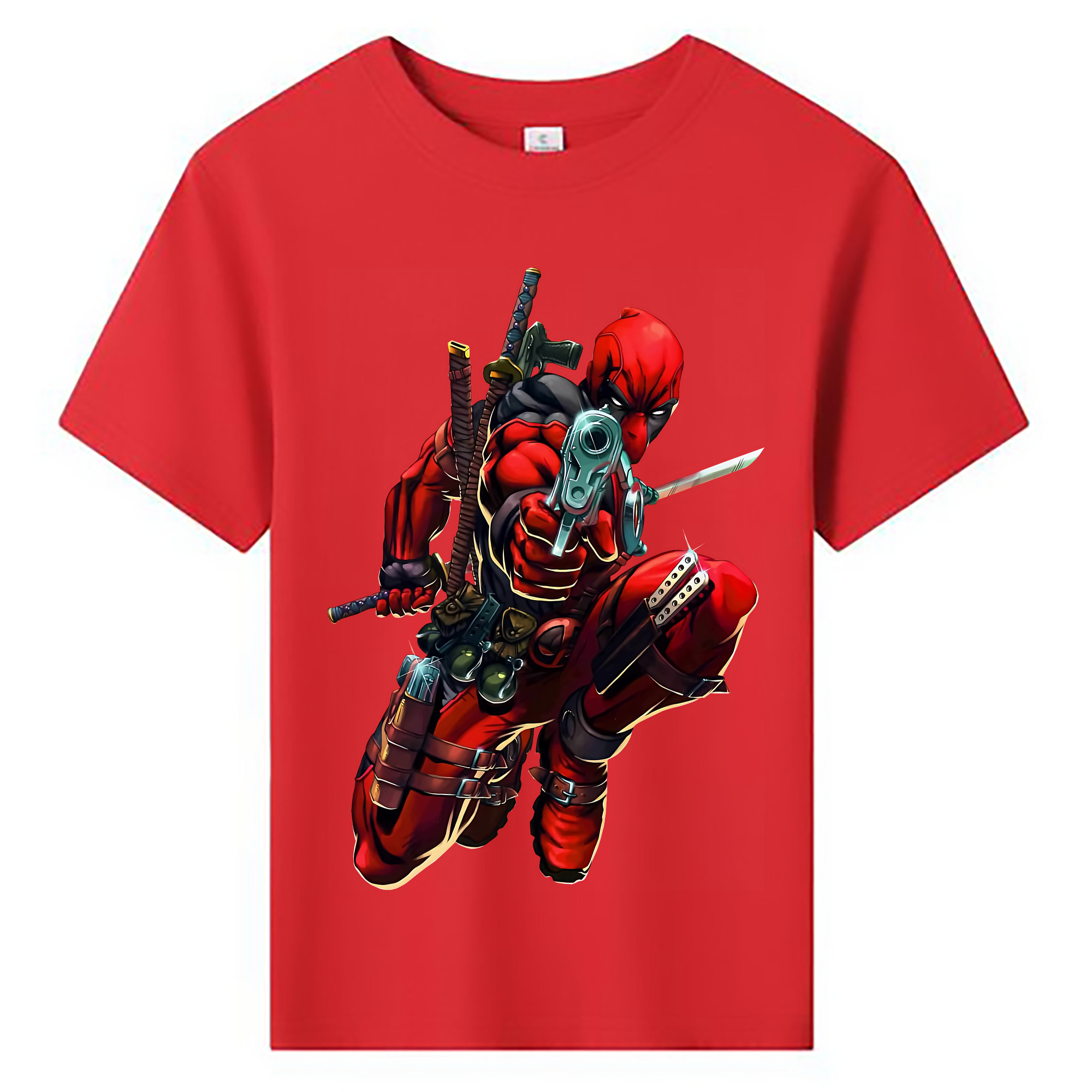 （画像用） Deadpool デッドプール 綿100％キッズTシャツ（フロントプリント）
