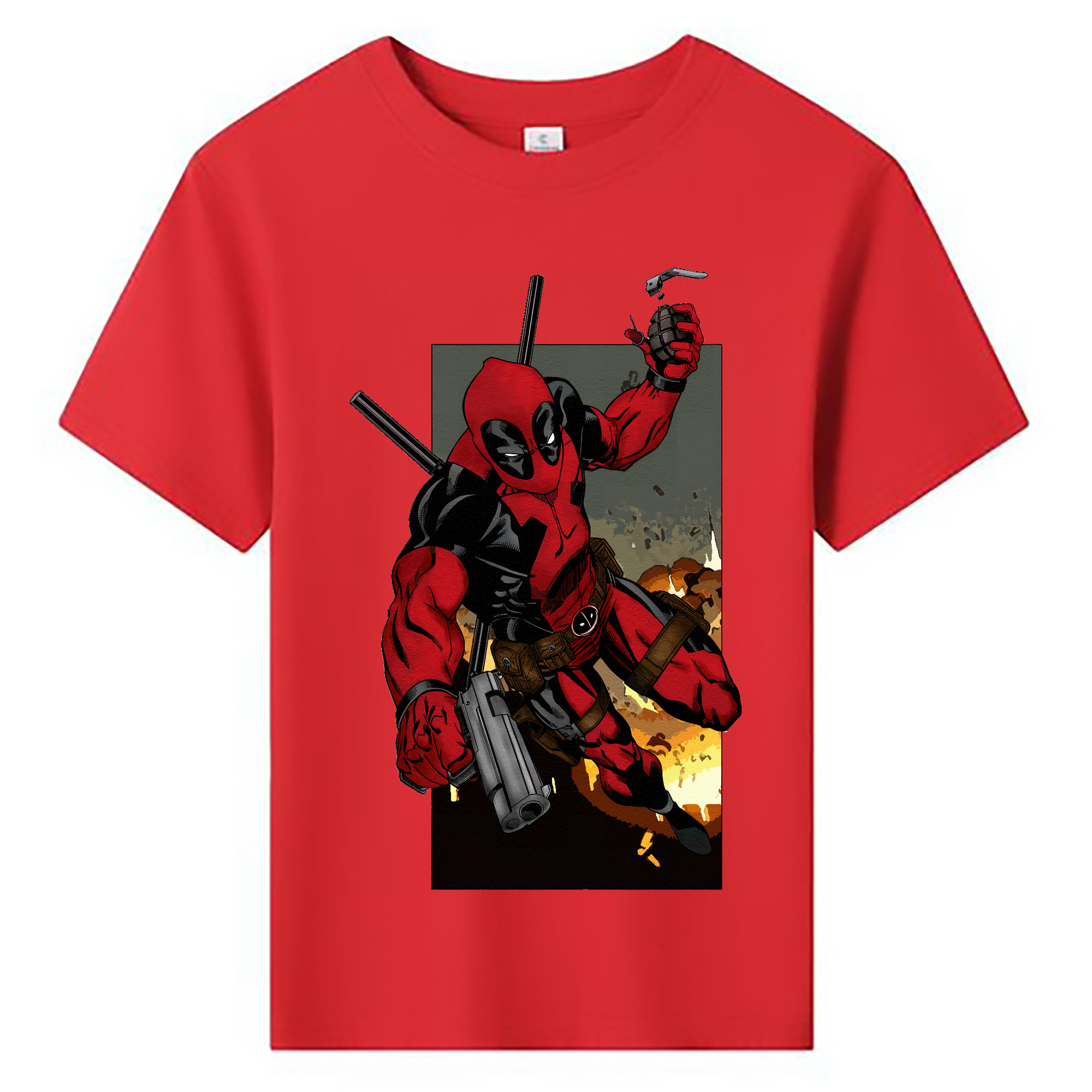 （画像用） Deadpool デッドプール 綿100％キッズTシャツ（フロントプリント）