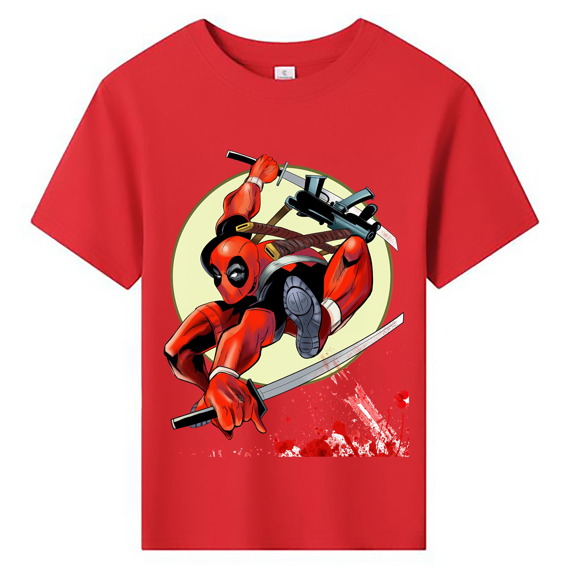 （画像用） Deadpool デッドプール 綿100％キッズTシャツ（フロントプリント）