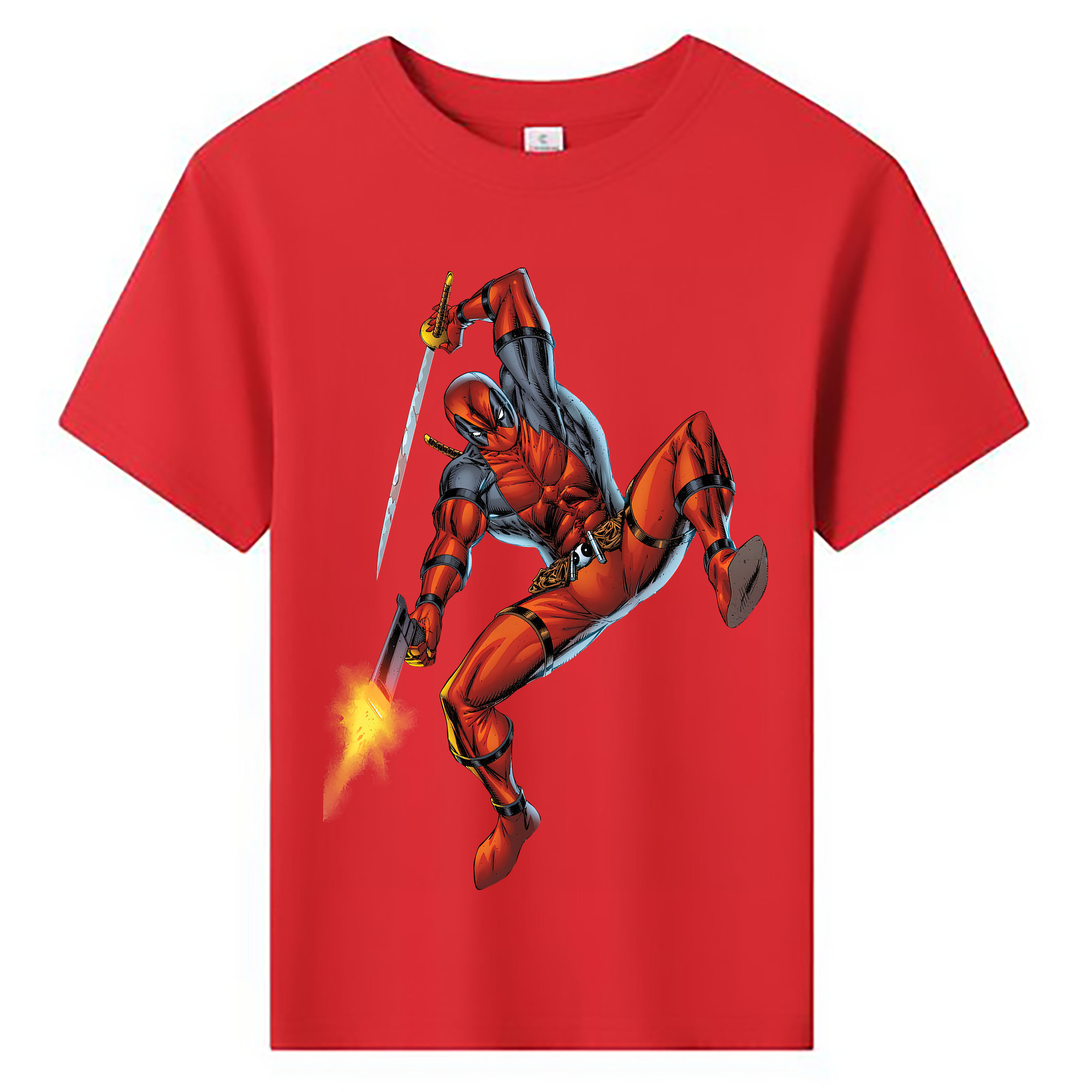 （画像用） Deadpool デッドプール 綿100％キッズTシャツ（フロントプリント）