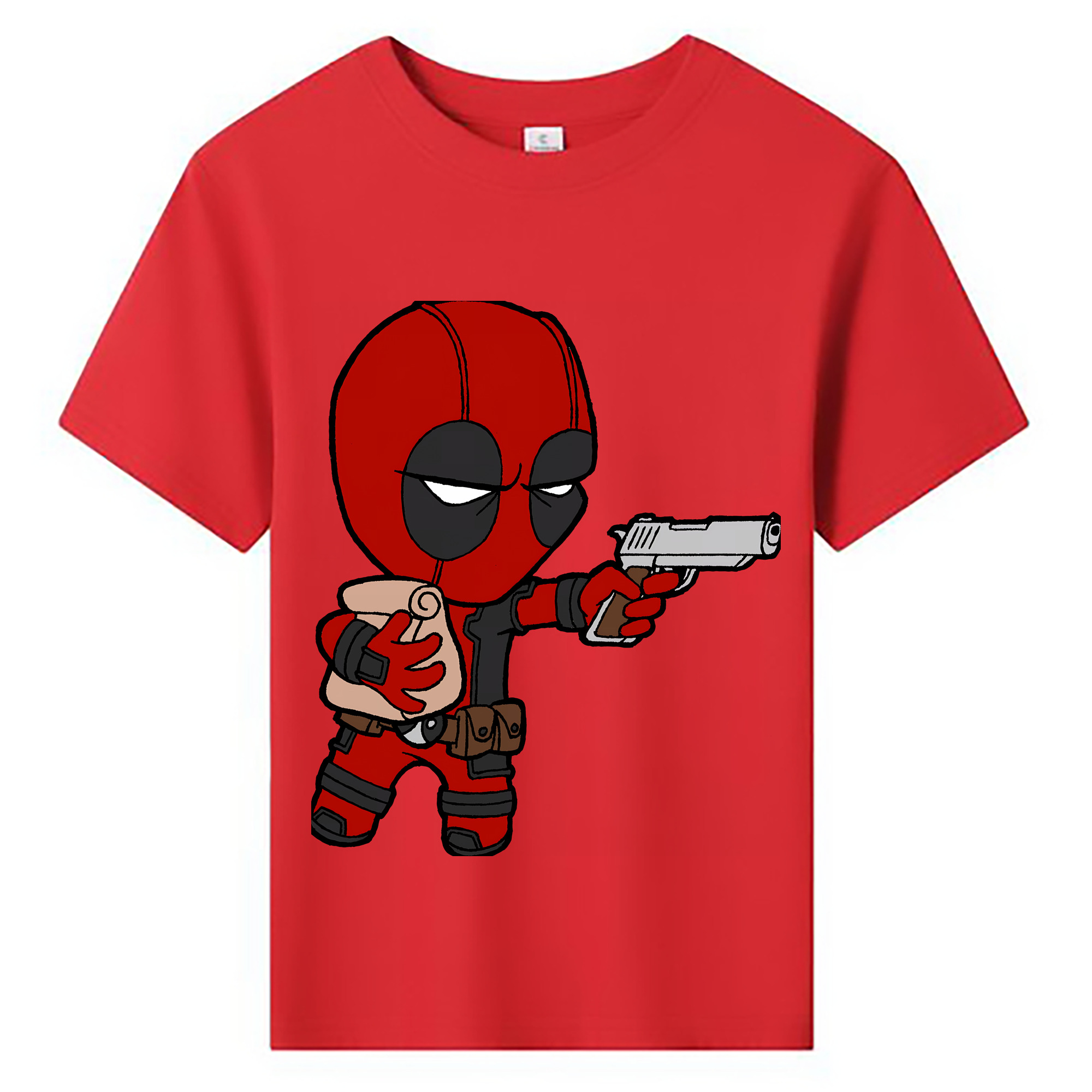 （画像用） Deadpool デッドプール 綿100％キッズTシャツ（フロントプリント）