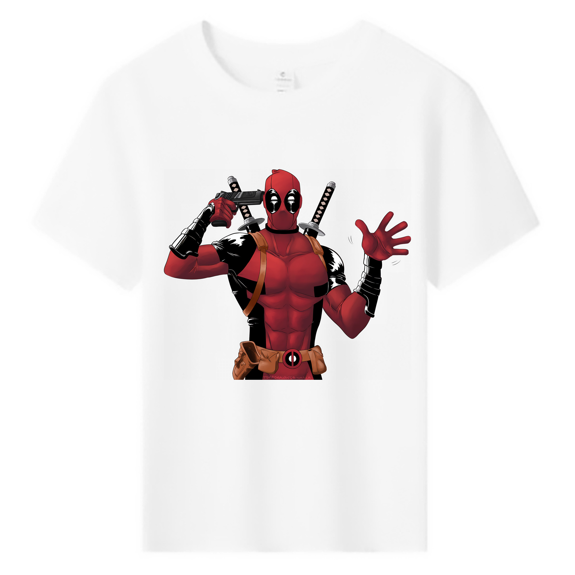 （画像用） Deadpool デッドプール 綿100％キッズTシャツ（フロントプリント）