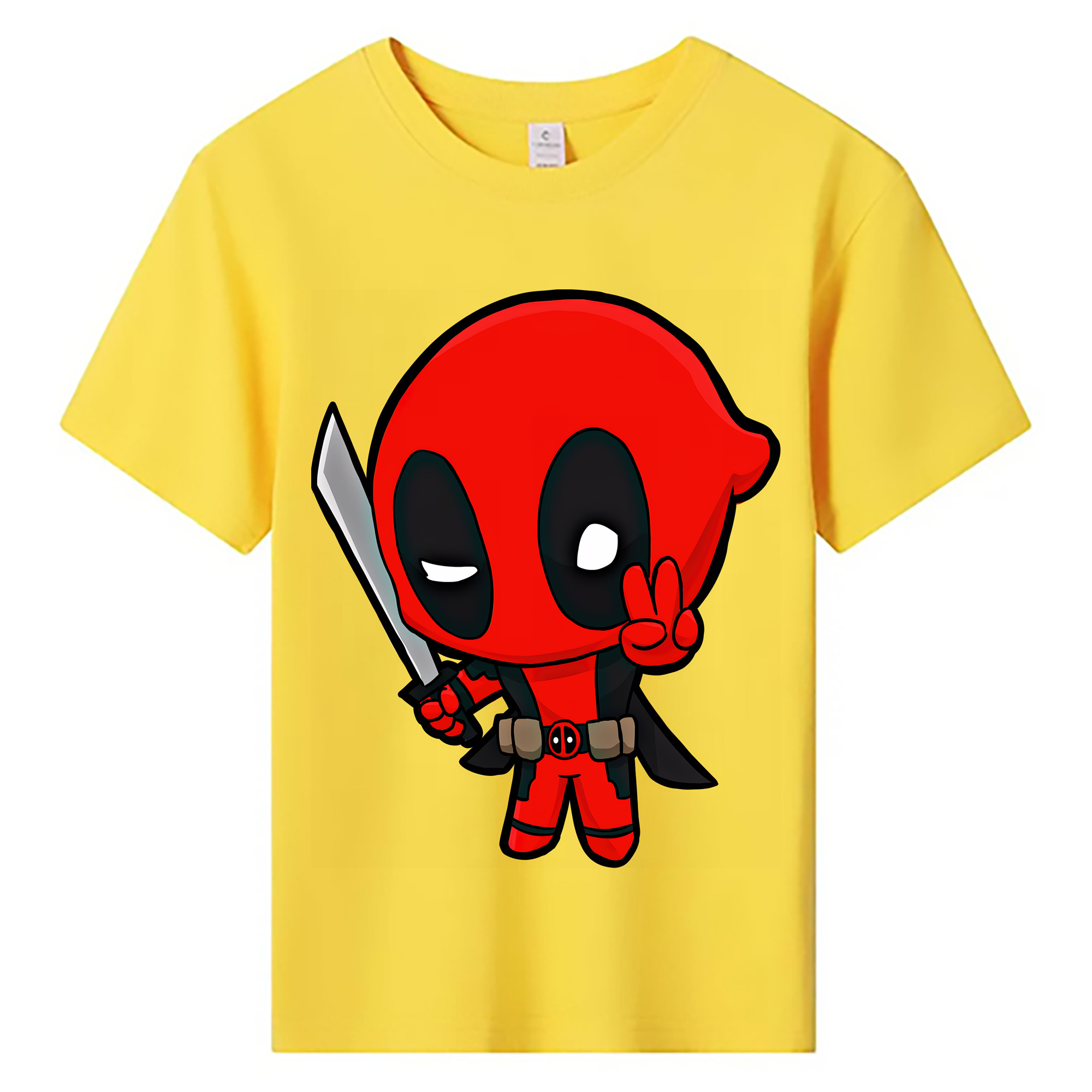 （画像用） Deadpool デッドプール 綿100％キッズTシャツ（フロントプリント）